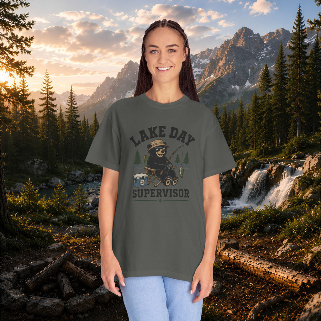 Lake Day Supervisor T-Shirt — Funny Camping & Fishing Shirt