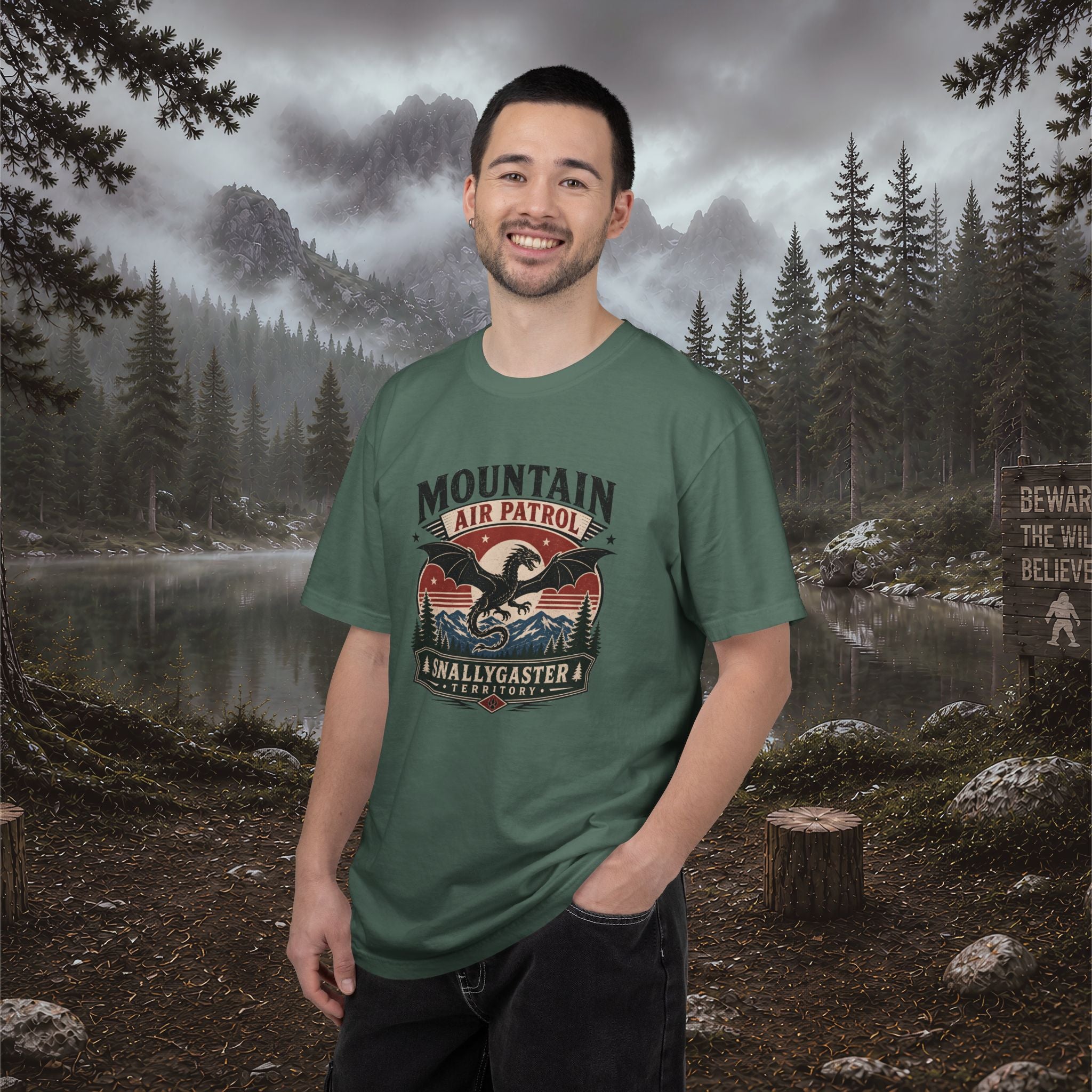Snallygaster Patrol T-Shirt — Vintage Cryptid Outdoor Graphic Tee