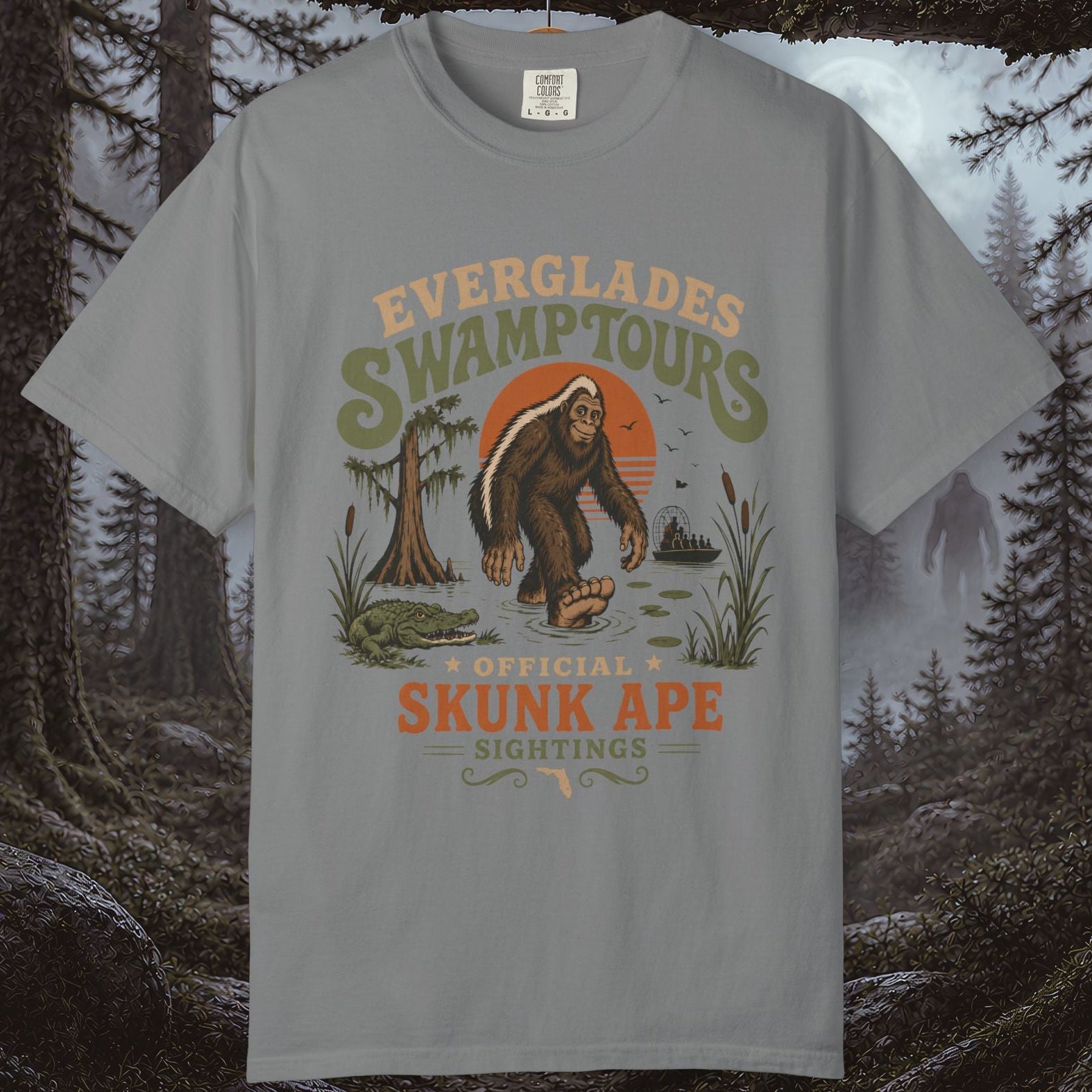 Everglades Swamp Tours Skunk Ape T‑Shirt