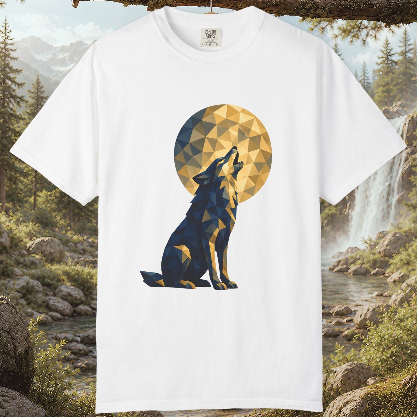 Geometric Howling Wolf T-Shirt