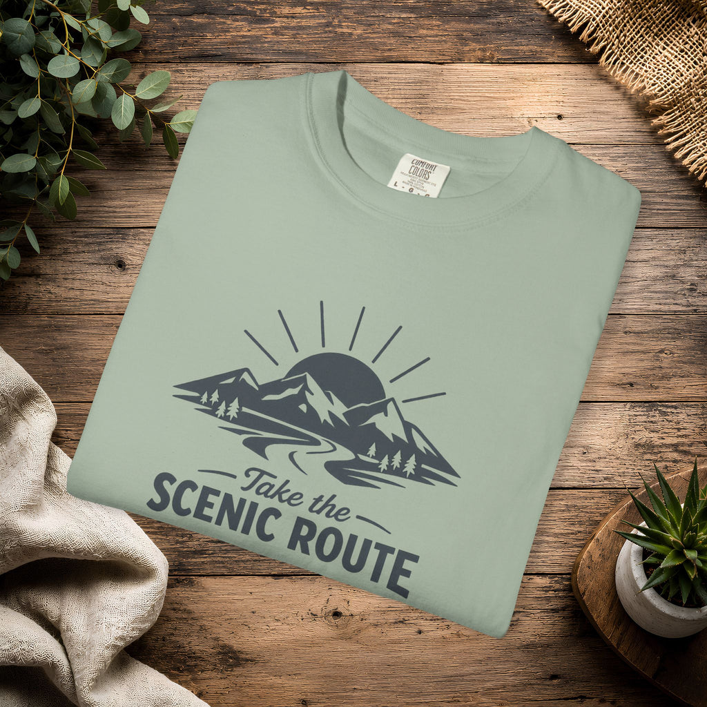 Scenic Route T‑Shirt — Take the Scenic Route Mountain Adventure Tee