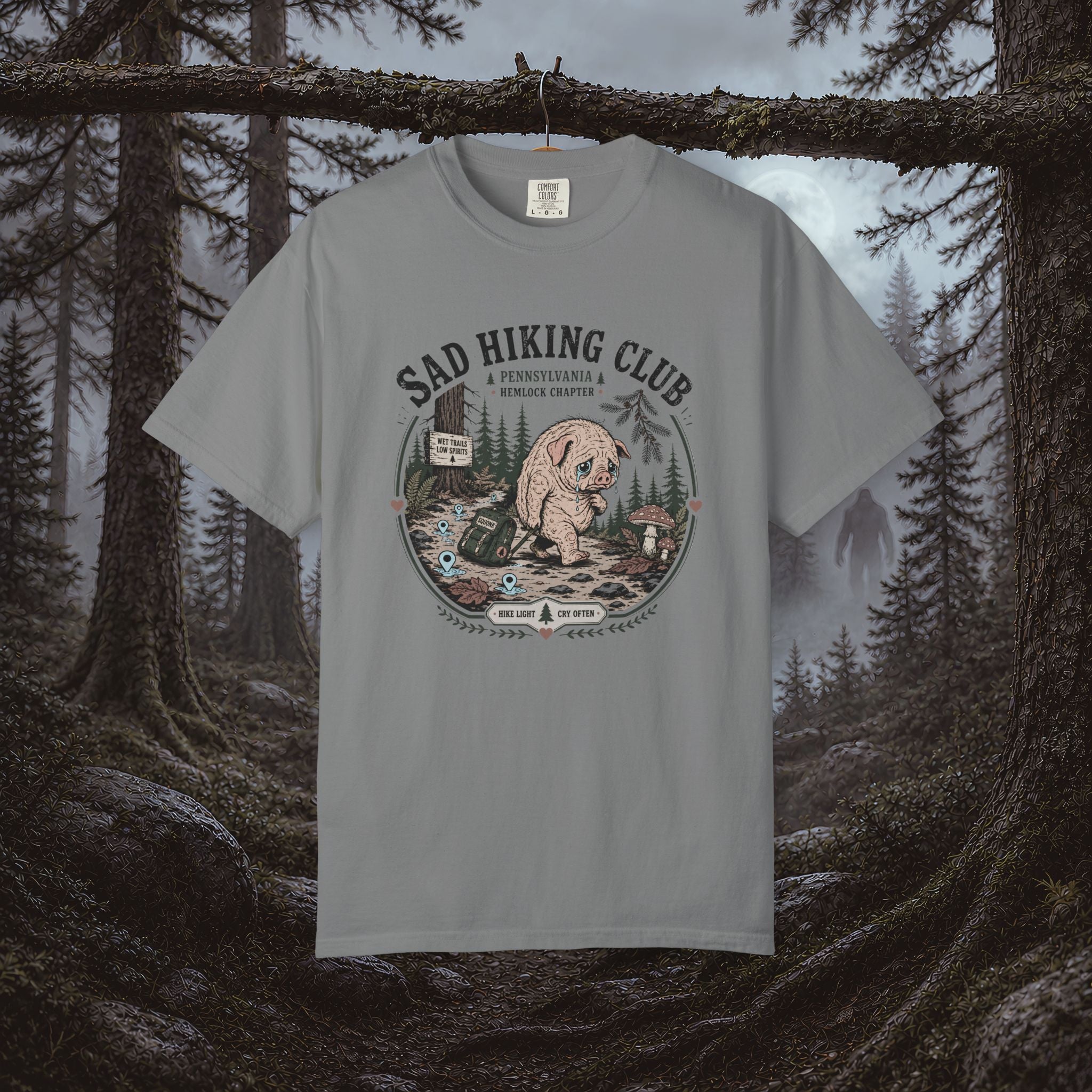 Squonk Sad Hiking Club T-Shirt — Vintage Mountain Camping Tee