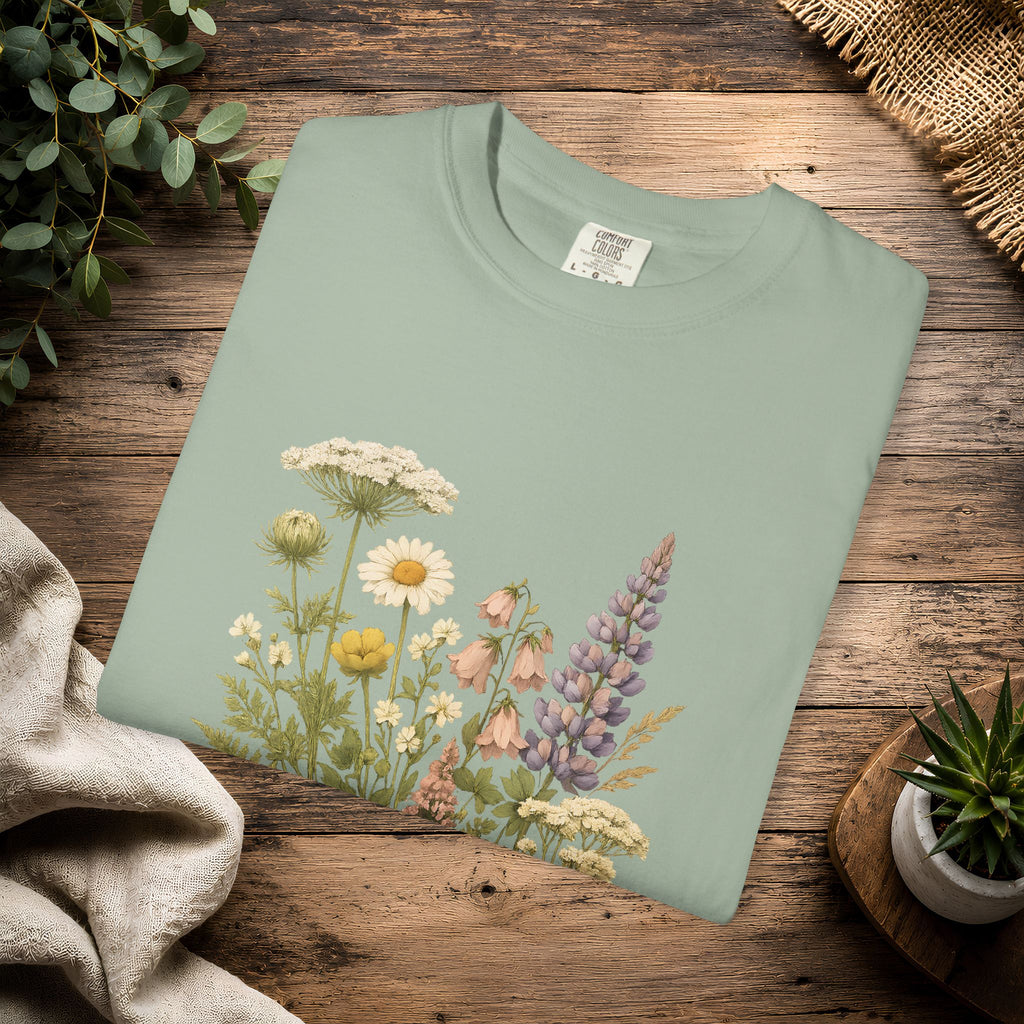 Wildflower Bouquet T-shirt | Botanical Meadow Floral Print