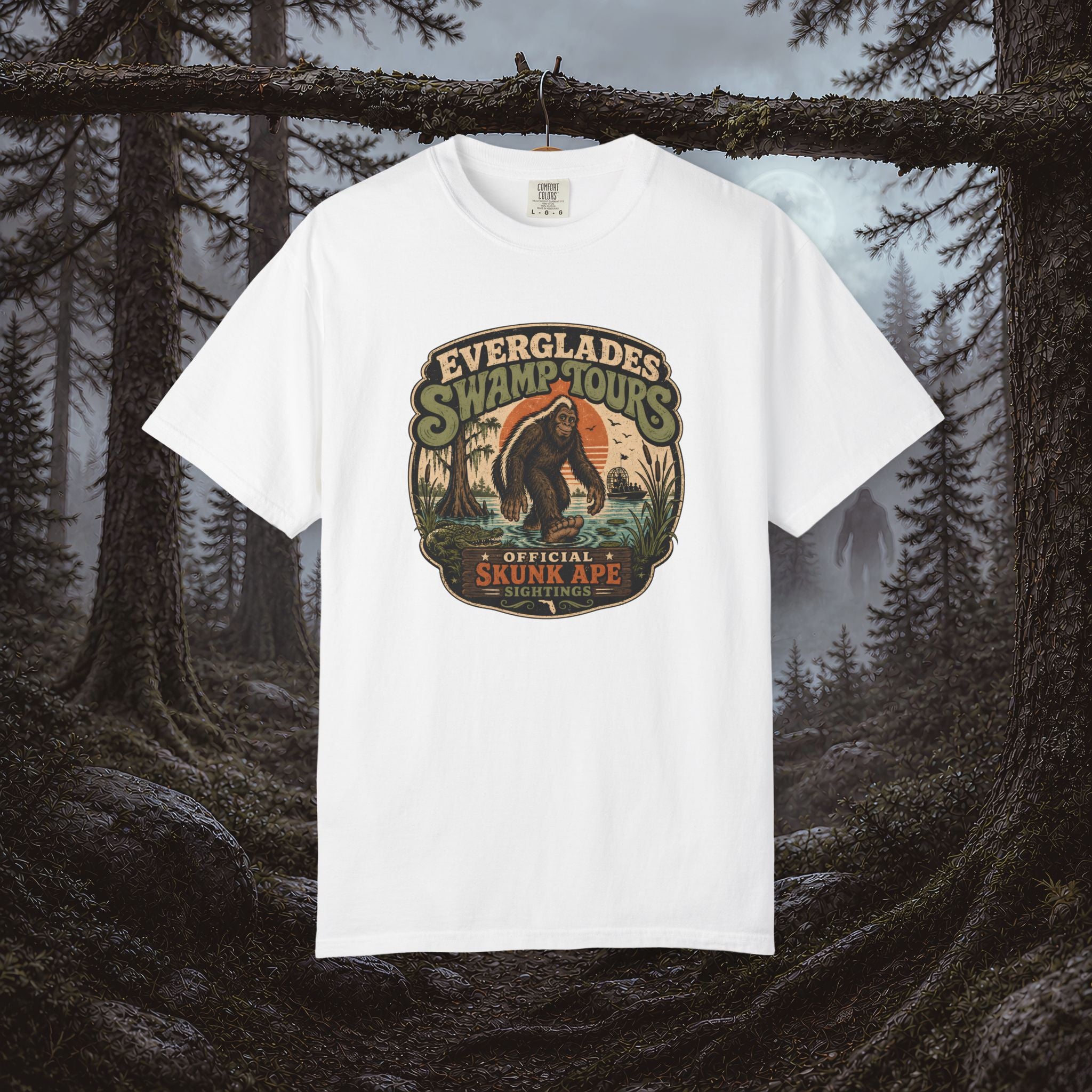 Everglades Swamp Tours T‑Shirt — Official Skunk Ape Vintage Graphic