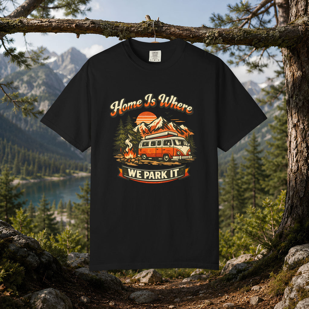 "Home Is Where We Park It" Camper Van Graphic Tee