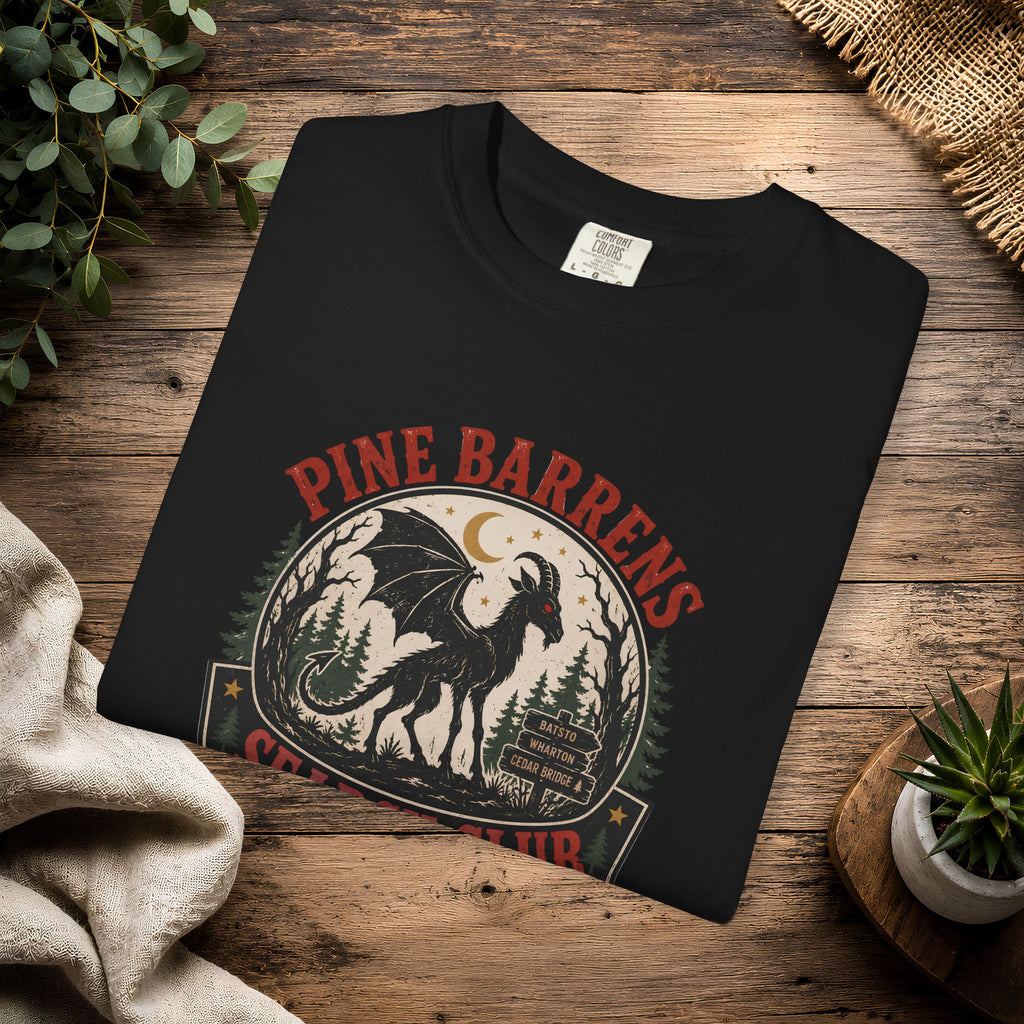 Jersey Devil Pine Barrens Search Club T-Shirt — Vintage Cryptid Graphic Tee