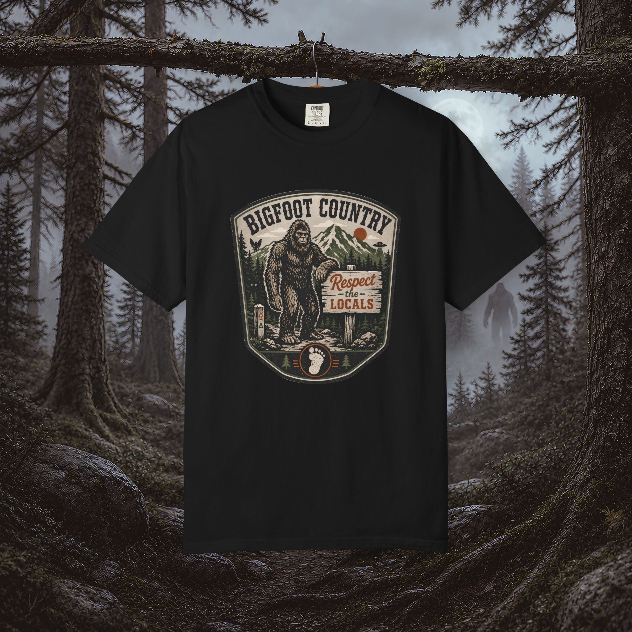 Bigfoot Country T-Shirt — Respect the Locals Outdoor Graphic Tee