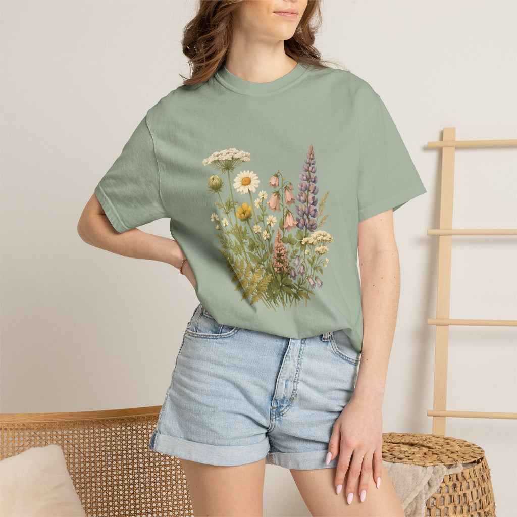 Wildflower Bouquet T-shirt | Botanical Meadow Floral Print