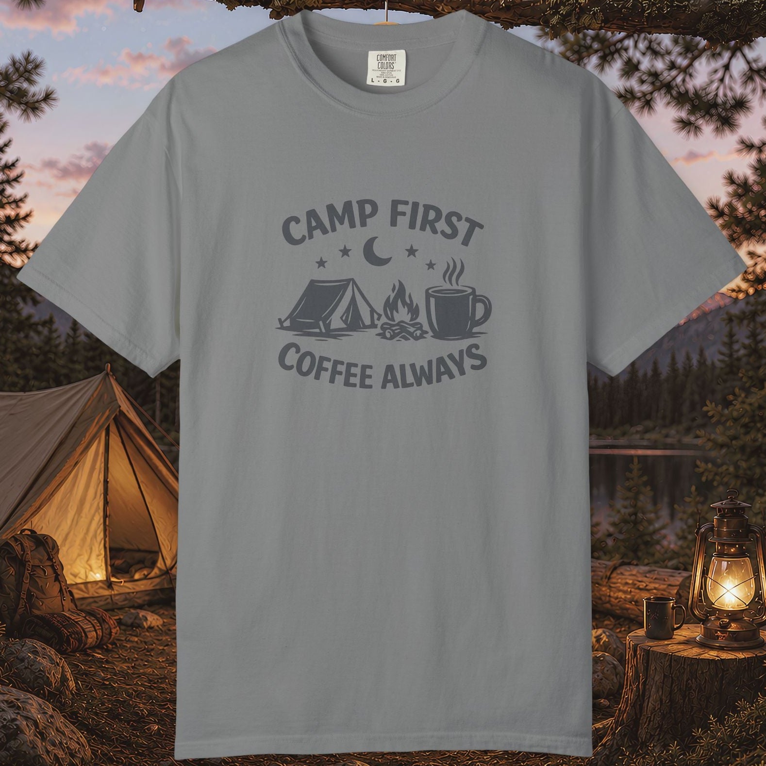 Camp First Coffee Always T-Shirt