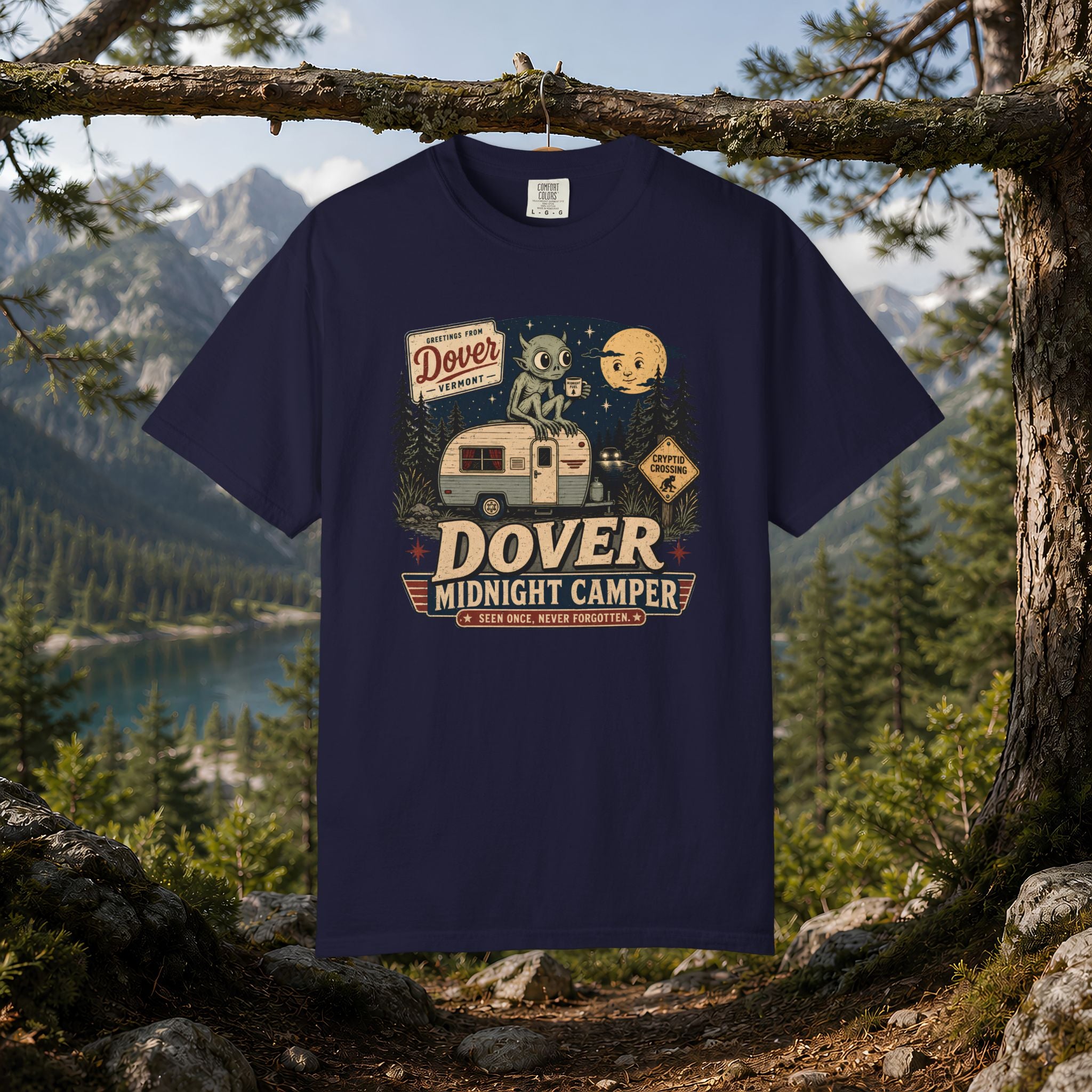 Dover Demon Midnight Camper T-Shirt — Vintage RV Camping Tee