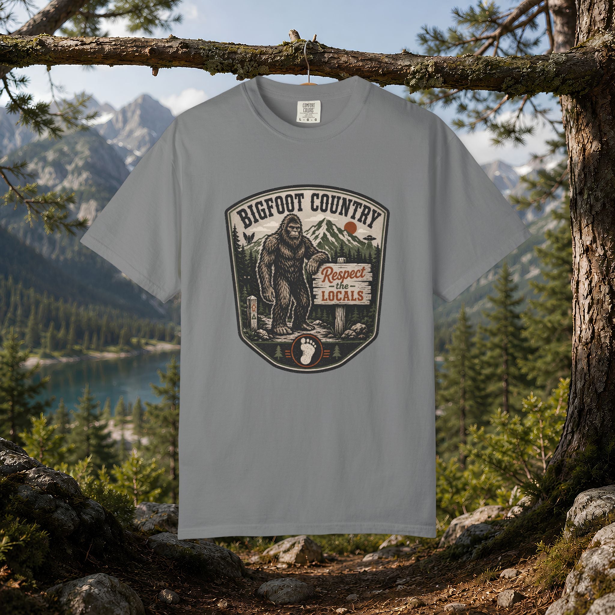 Bigfoot Country T-Shirt — Respect the Locals Outdoor Graphic Tee