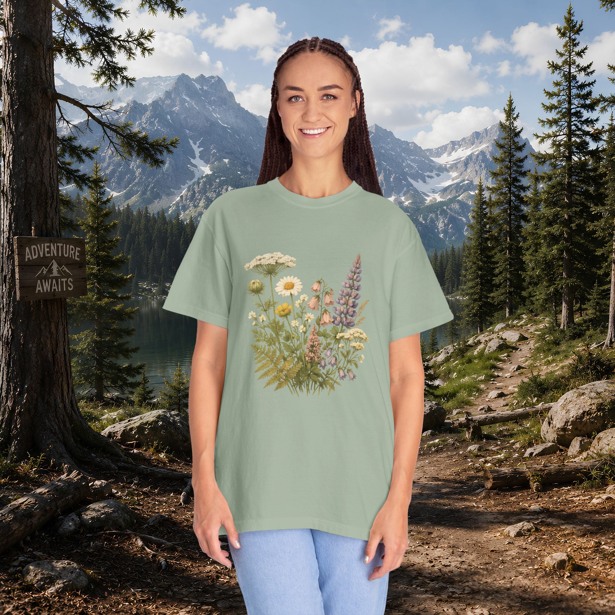Wildflower Bouquet T-shirt | Botanical Meadow Floral Print