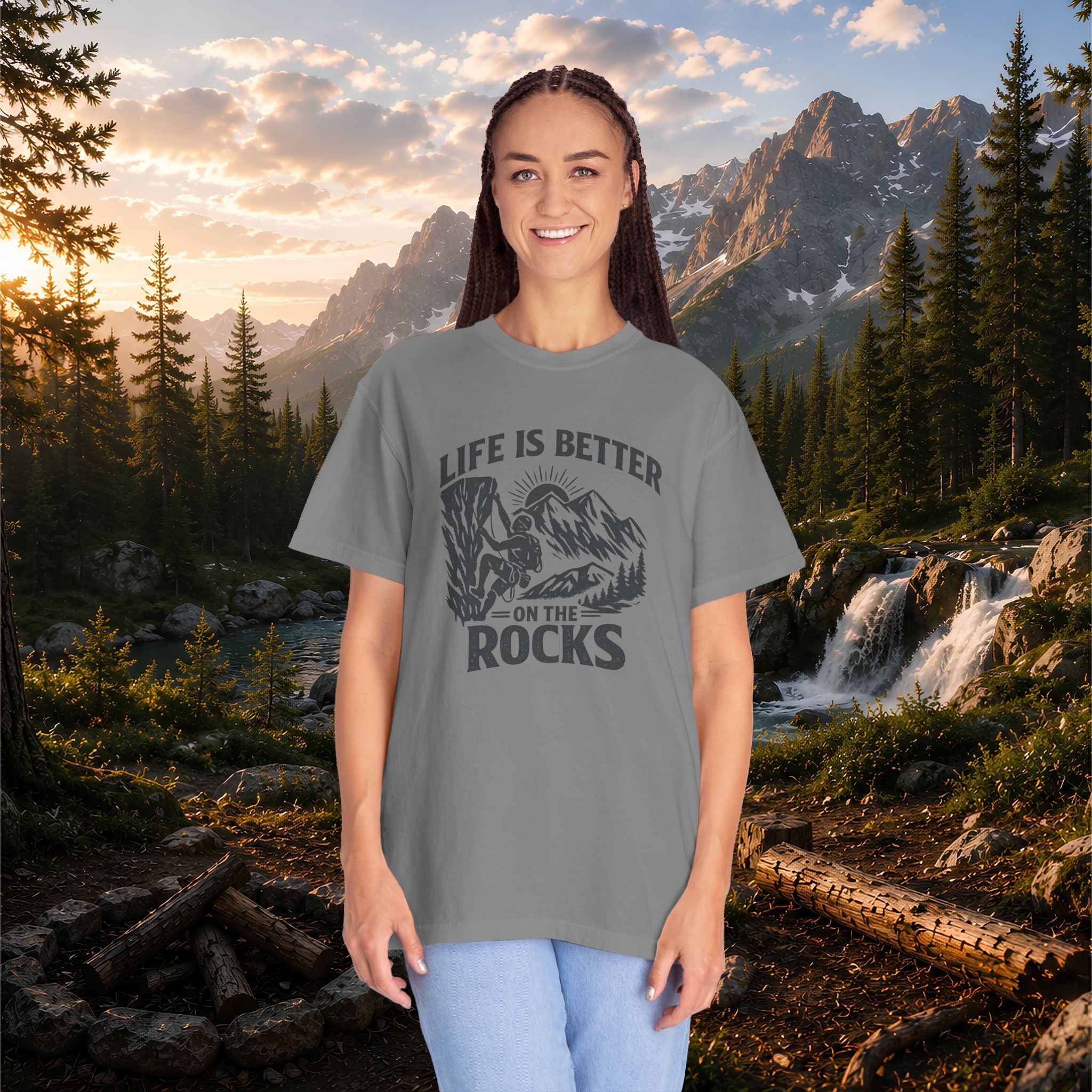 Life Is Better on the Rocks Mountain T-Shirt - Climbing Tee