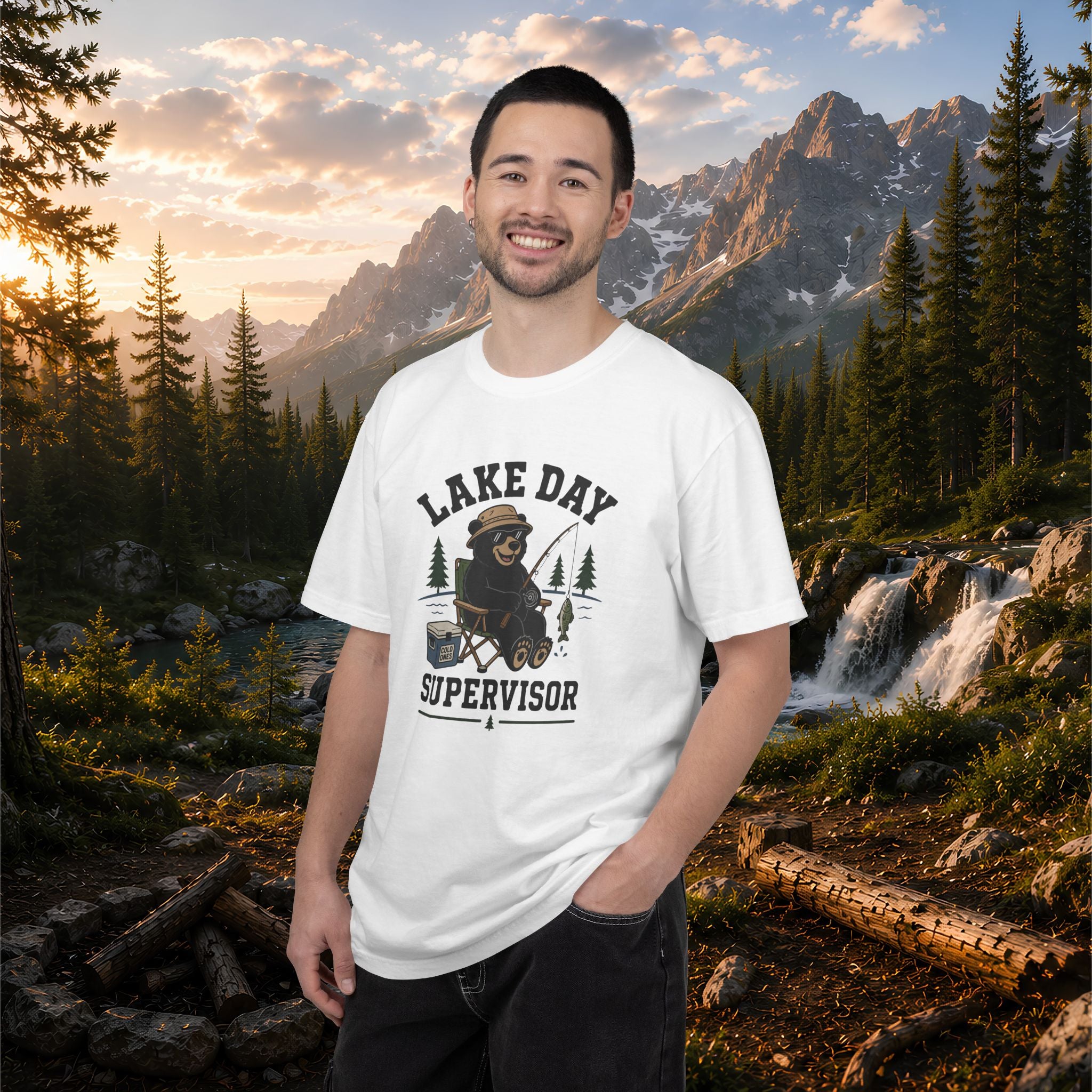 Lake Day Supervisor T-Shirt — Funny Camping & Fishing Shirt