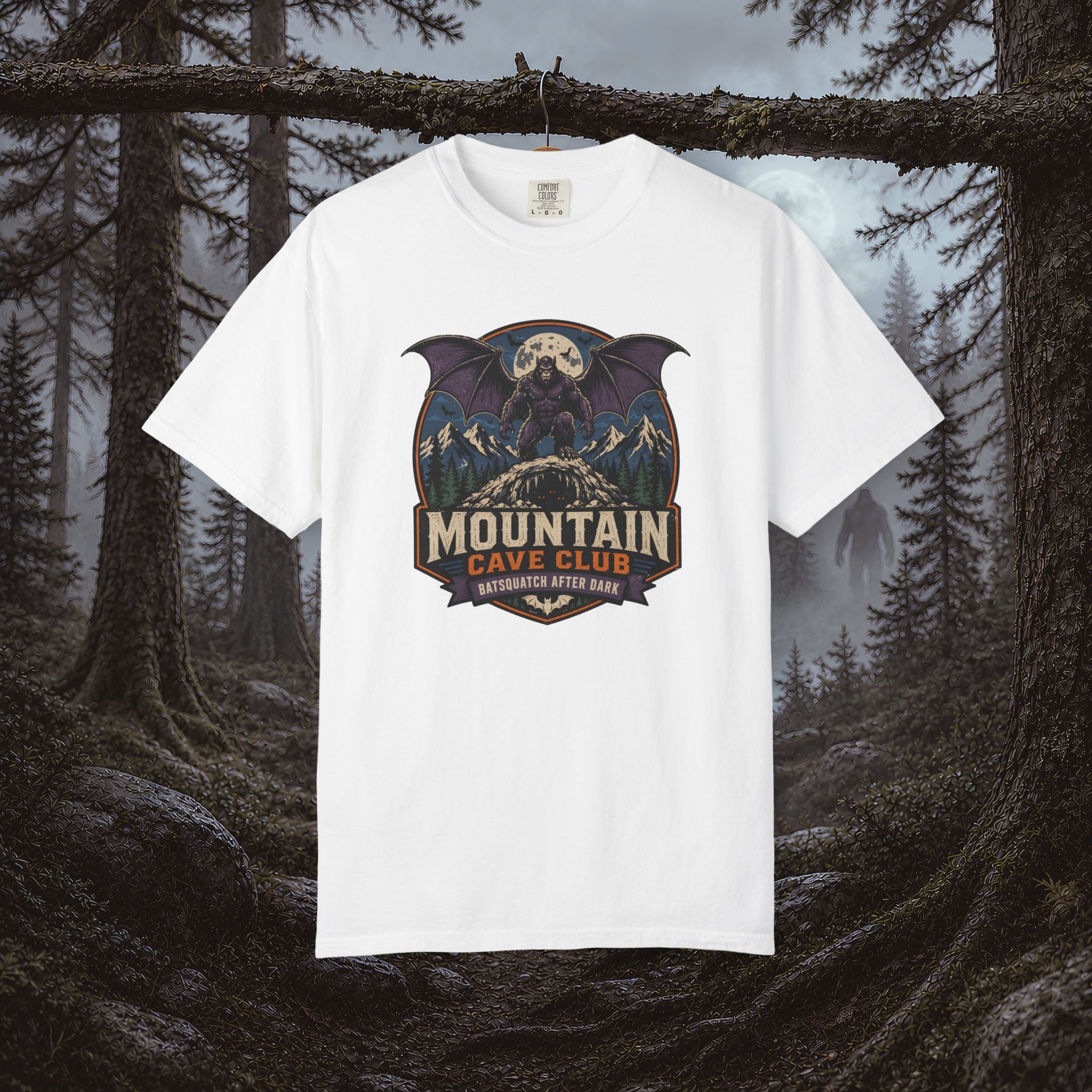 Batsquatch Mountain Cave Club Tee — Vintage Adventure T-Shirt