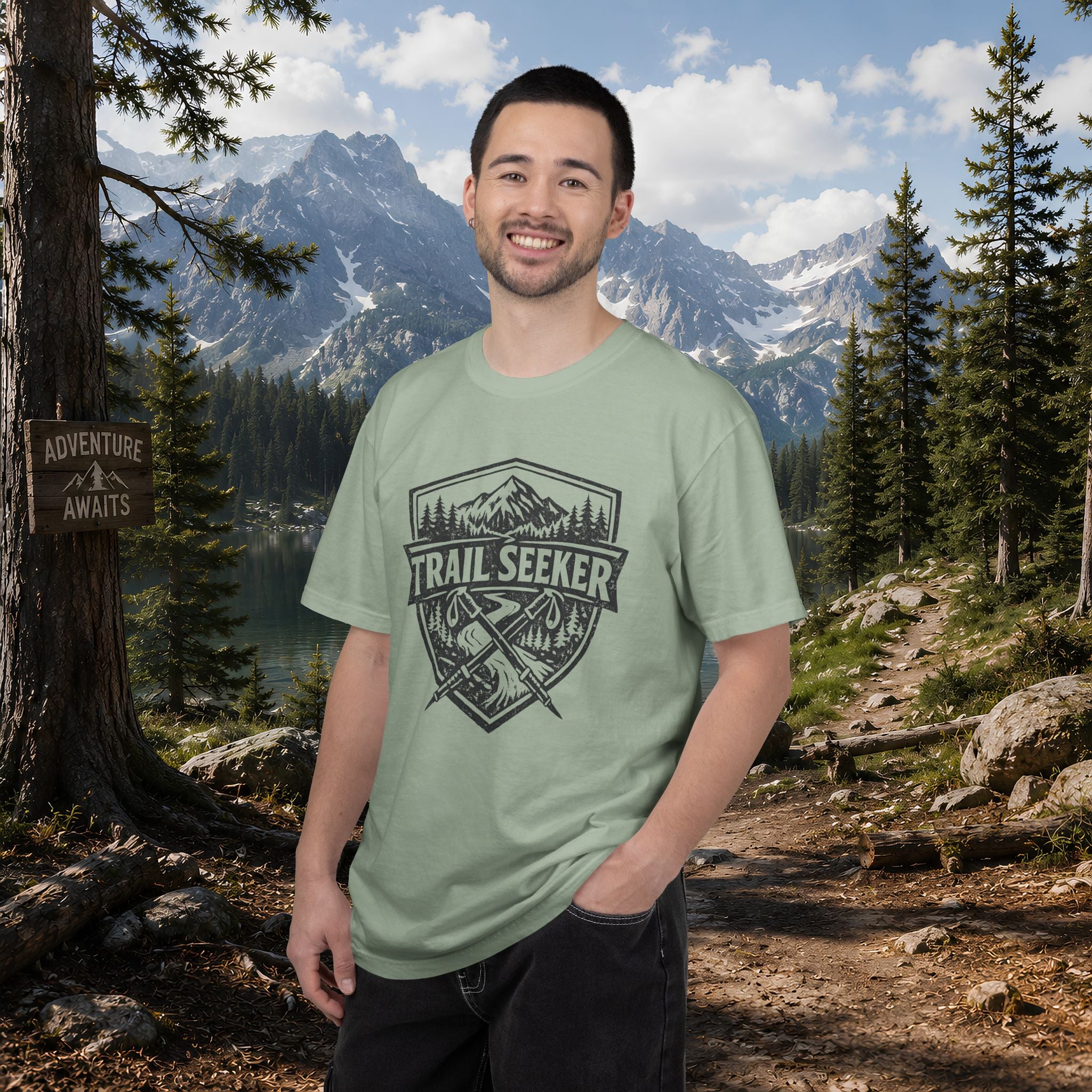 Trail Seeker T‑Shirt — Vintage Mountain Hiking Tee