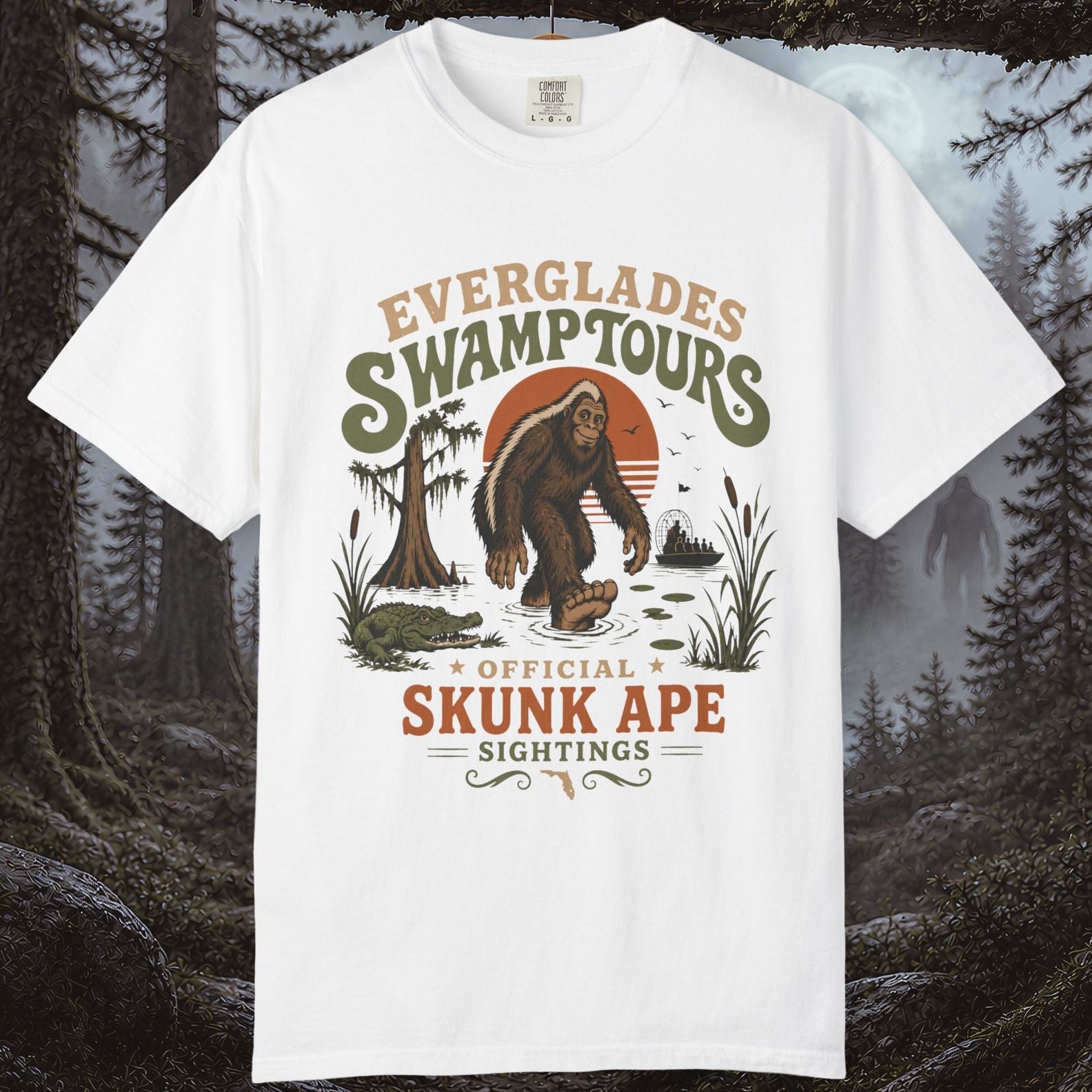 Everglades Swamp Tours Skunk Ape T‑Shirt