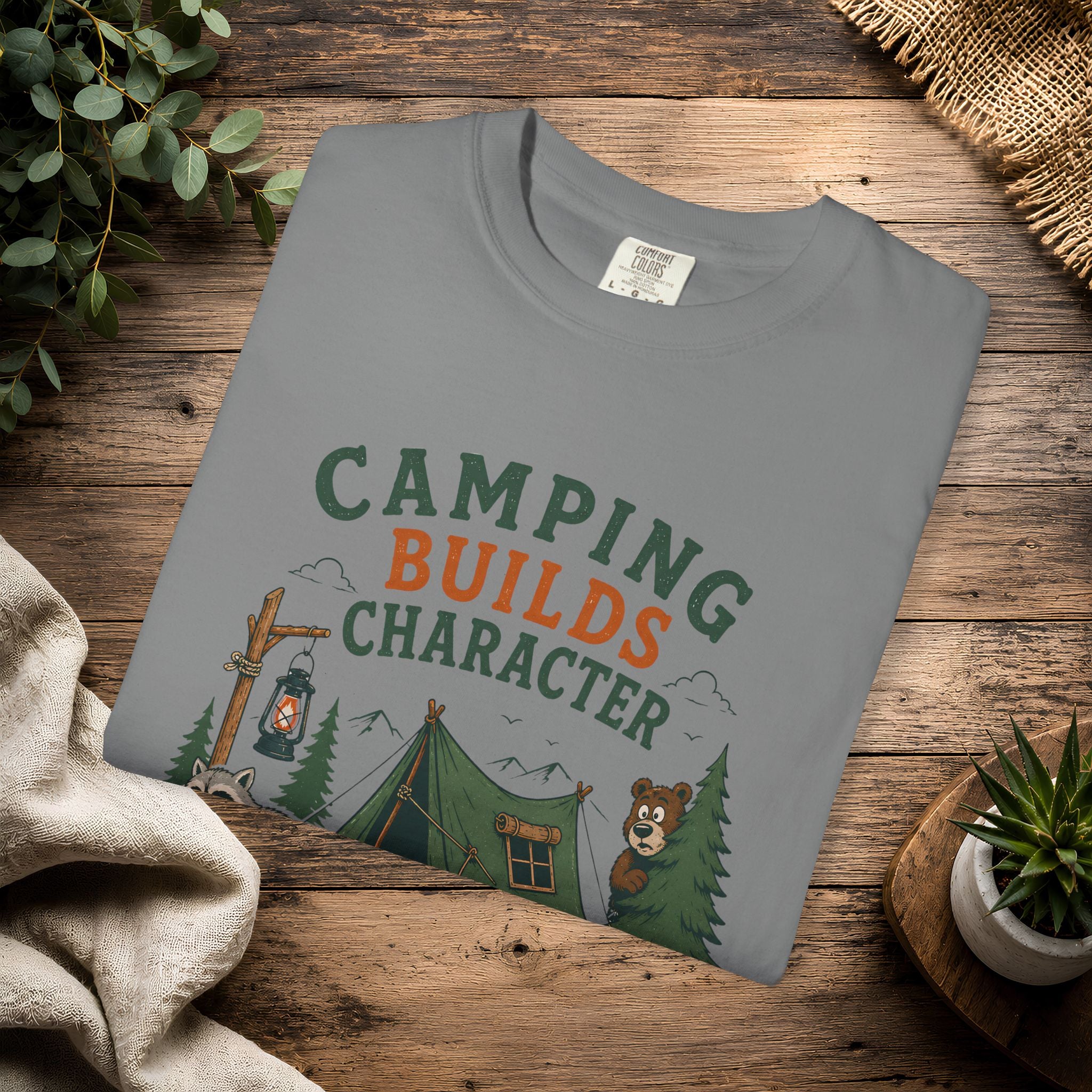 Camping Builds Character T-Shirt