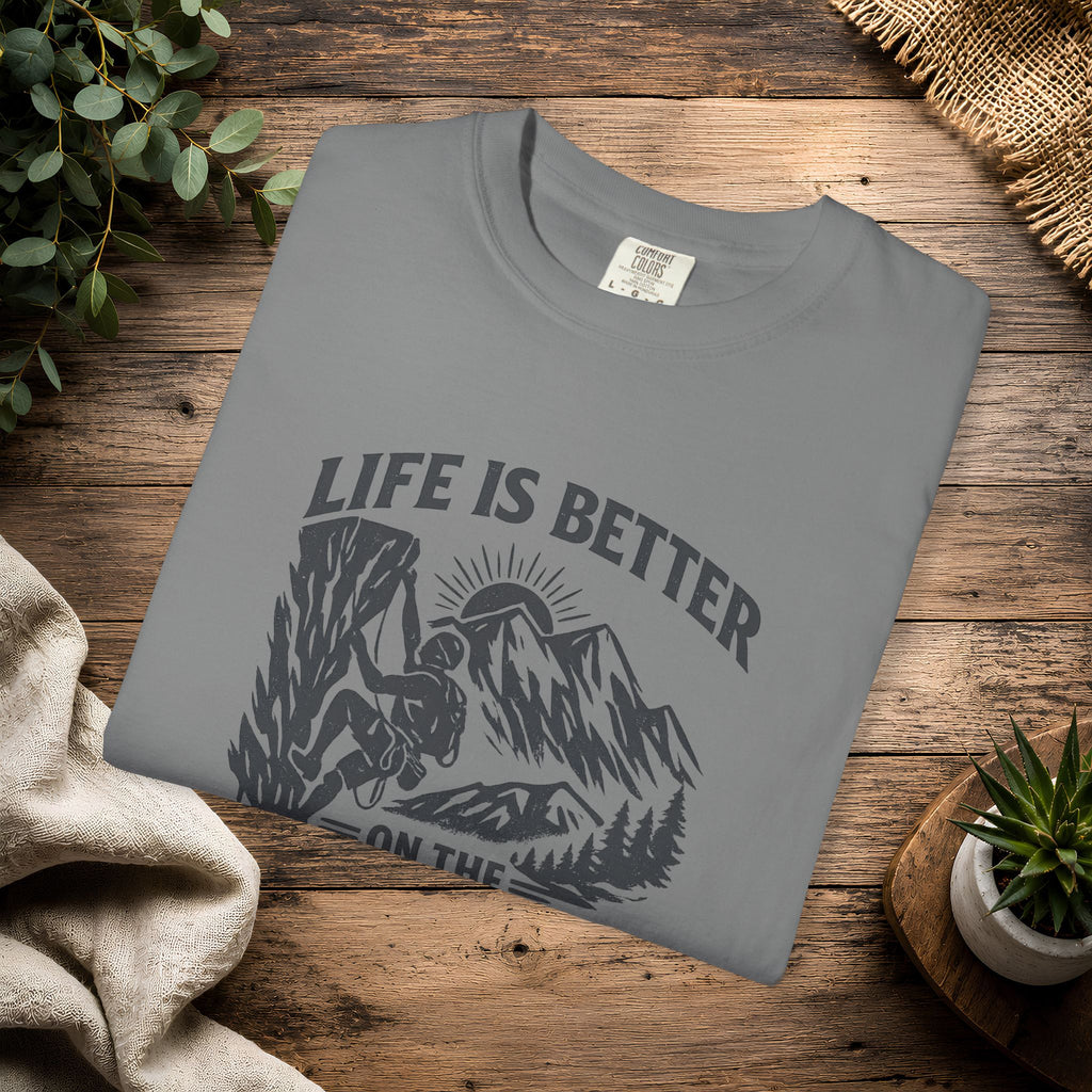 Life Is Better on the Rocks Mountain T-Shirt - Climbing Tee