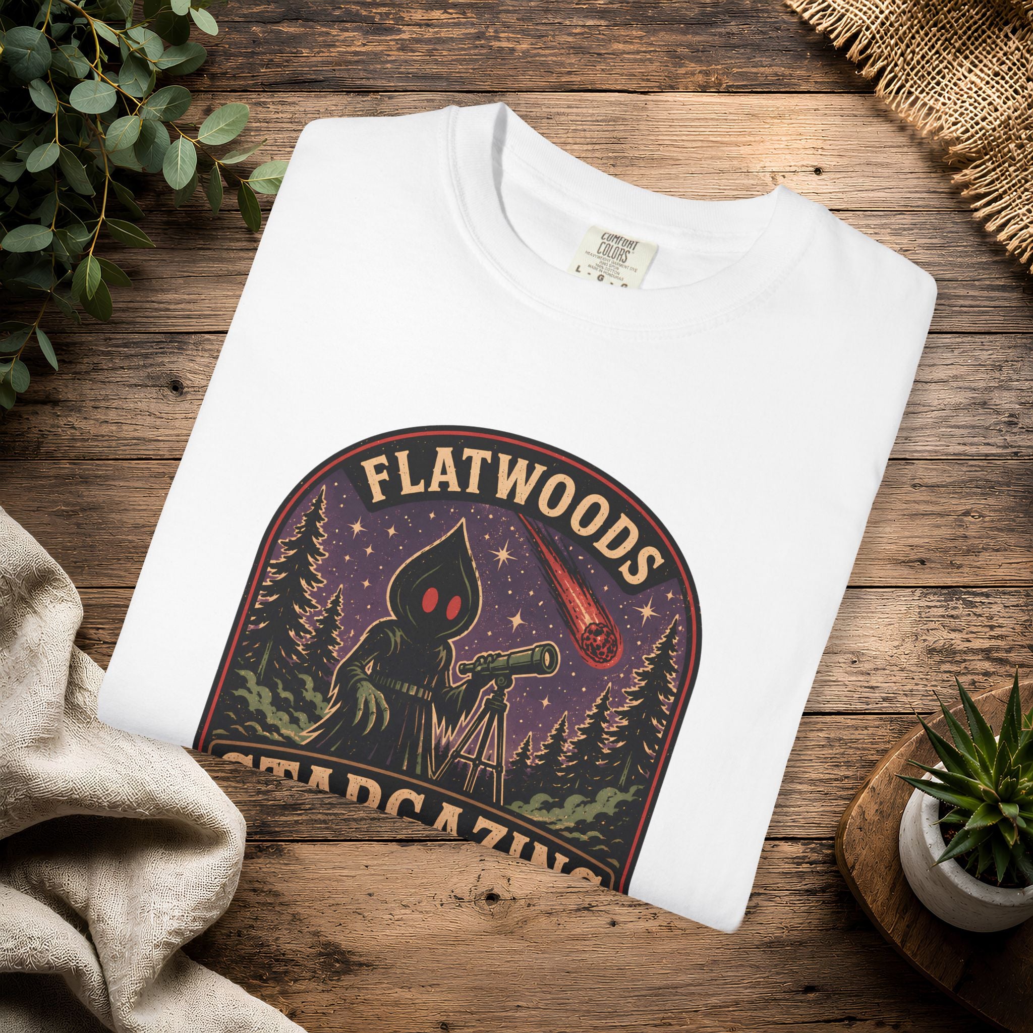 Flatwoods Stargazing Society T‑Shirt — Night Sky Adventure Tee