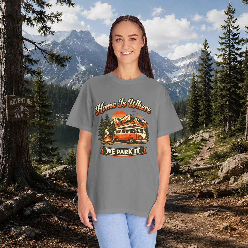 "Home Is Where We Park It" Camper Van Graphic Tee