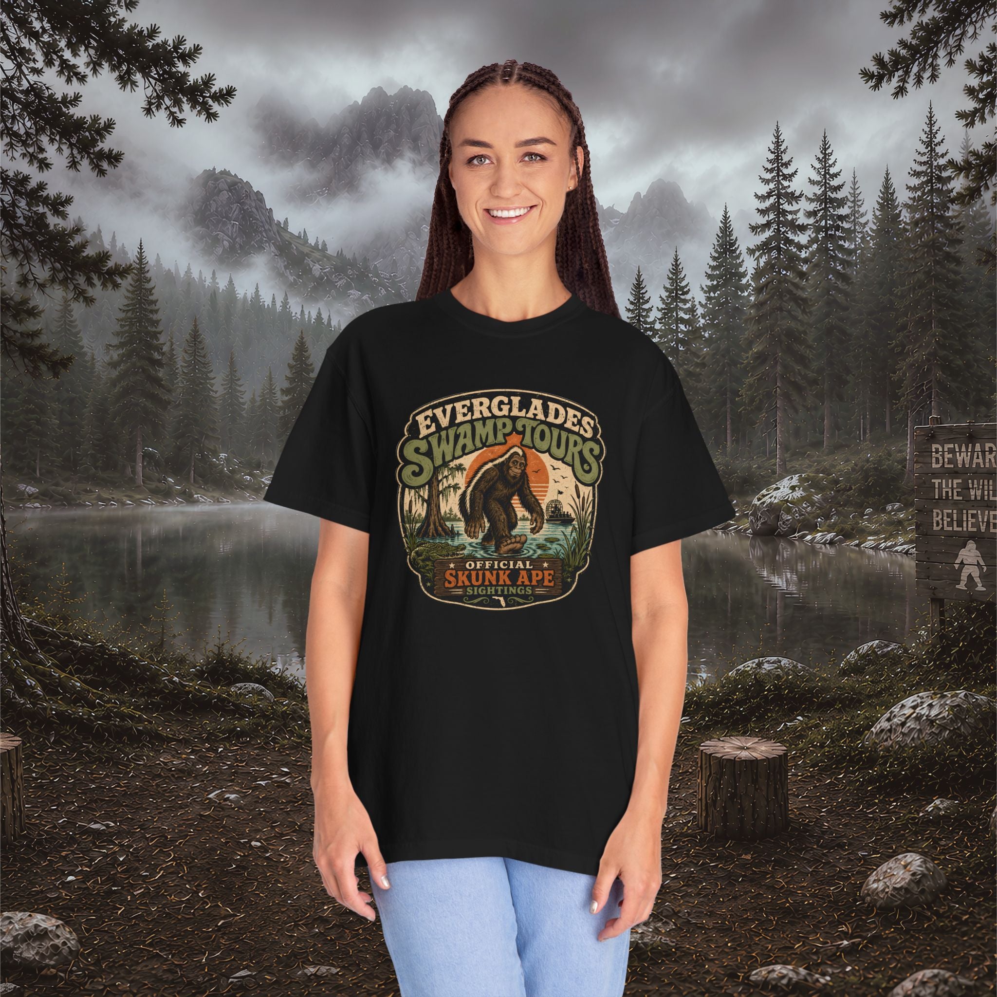 Everglades Swamp Tours T‑Shirt — Official Skunk Ape Vintage Graphic