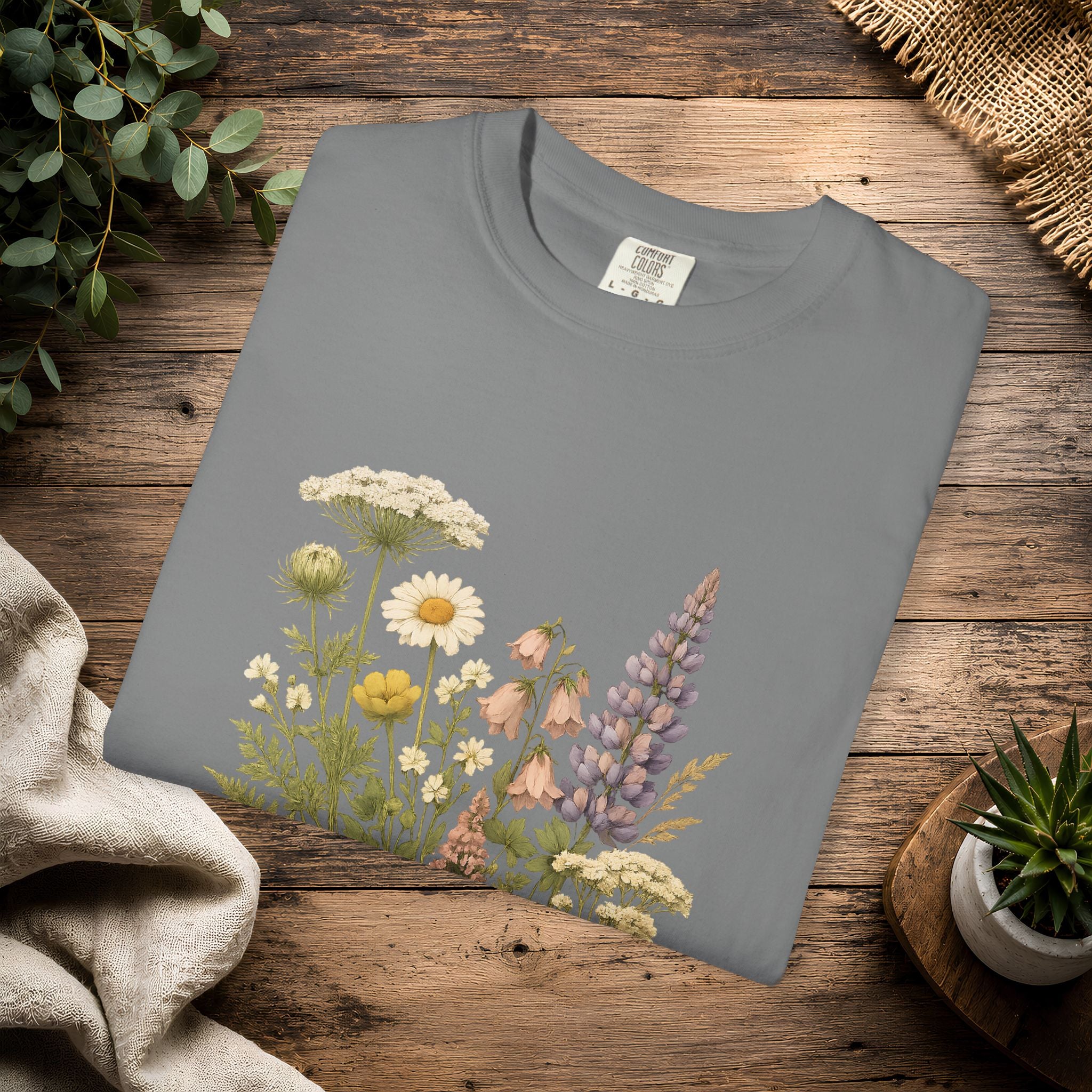 Wildflower Bouquet T-shirt | Botanical Meadow Floral Print