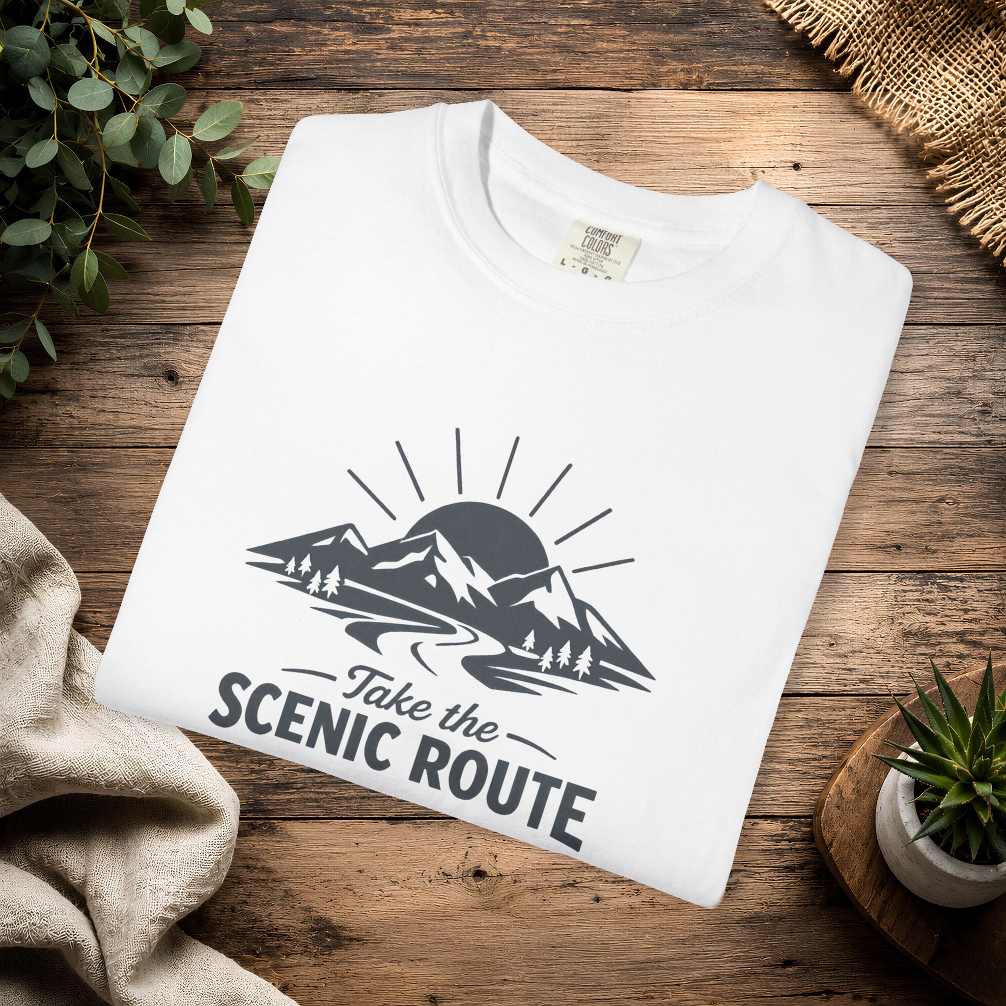 Scenic Route T‑Shirt — Take the Scenic Route Mountain Adventure Tee
