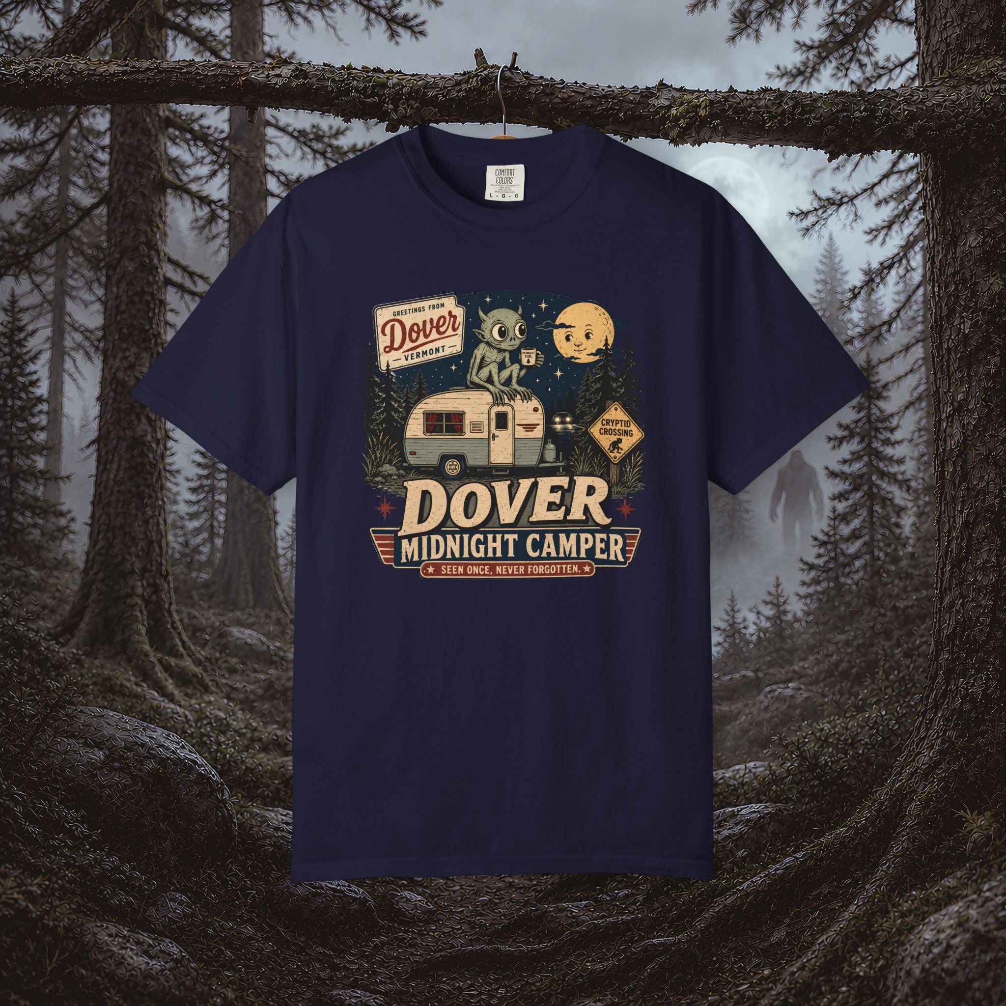 Dover Demon Midnight Camper T-Shirt — Vintage RV Camping Tee