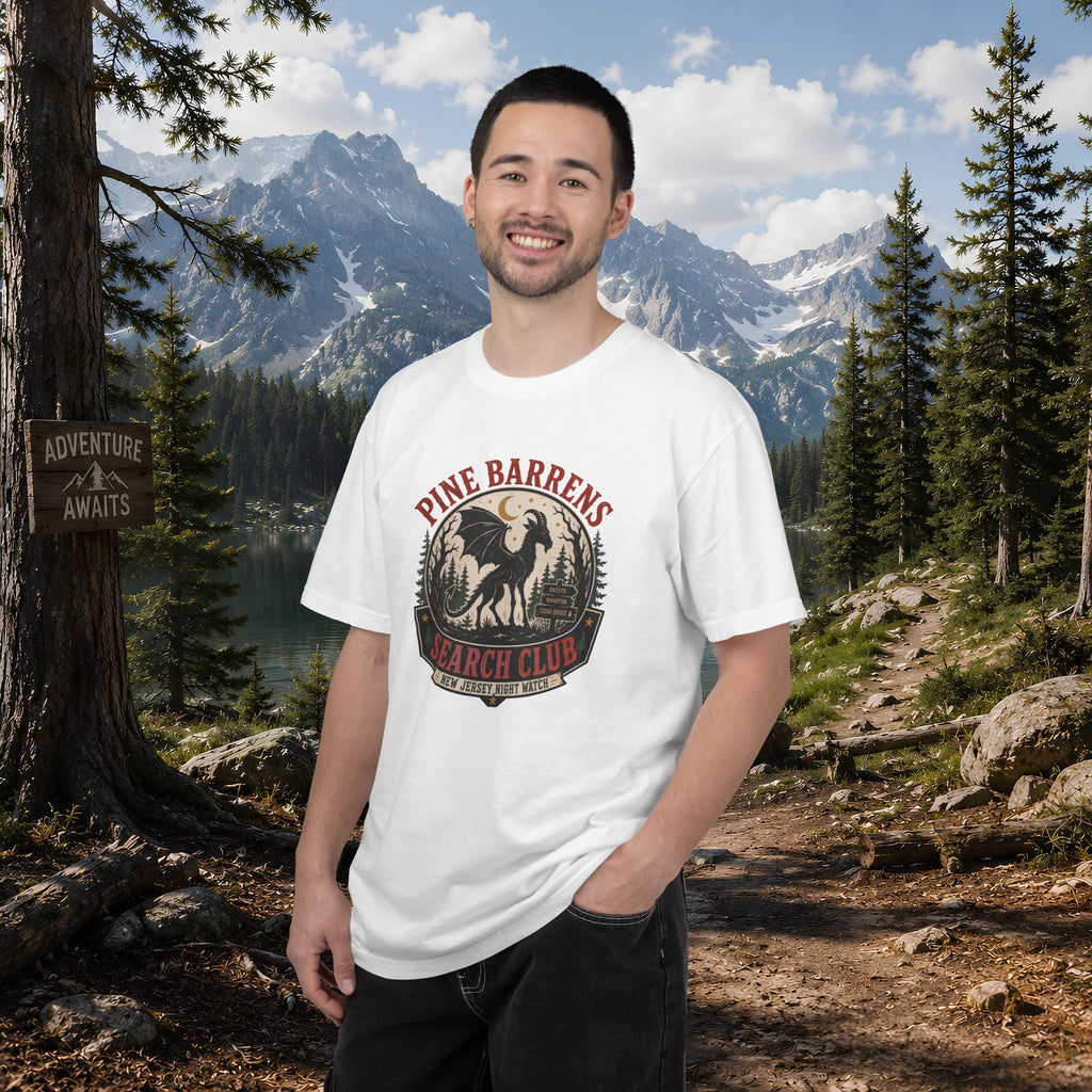 Jersey Devil Pine Barrens Search Club T-Shirt — Vintage Cryptid Graphic Tee