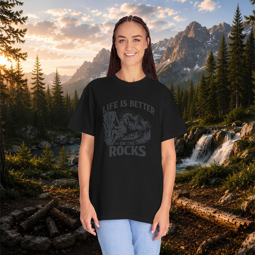 Life Is Better on the Rocks Mountain T-Shirt - Climbing Tee