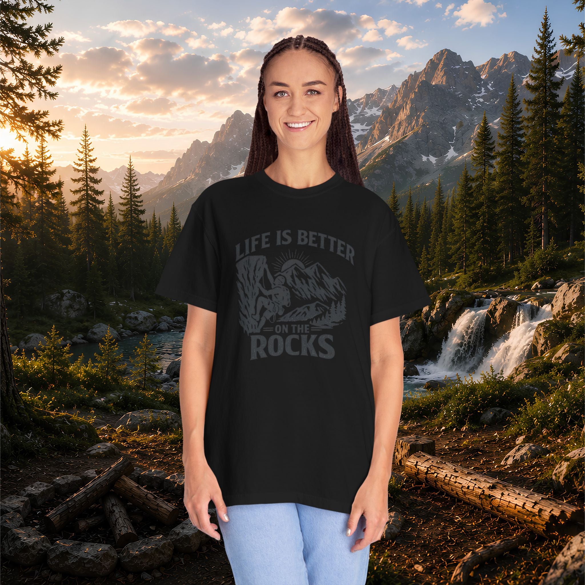 Life Is Better on the Rocks Mountain T-Shirt - Climbing Tee