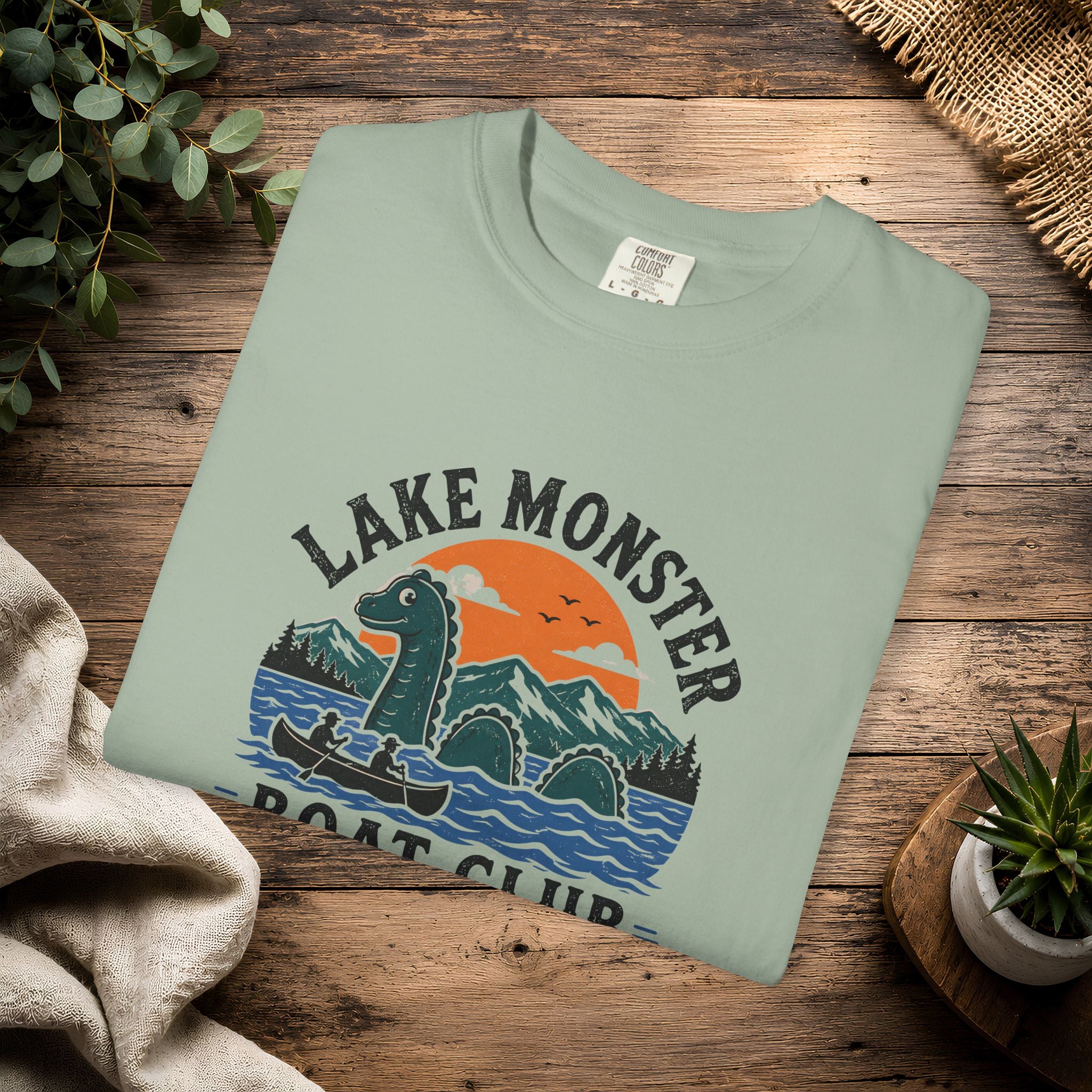 Champ Lake Monster Boat Club T-Shirt — Retro Nautical Crew Tee
