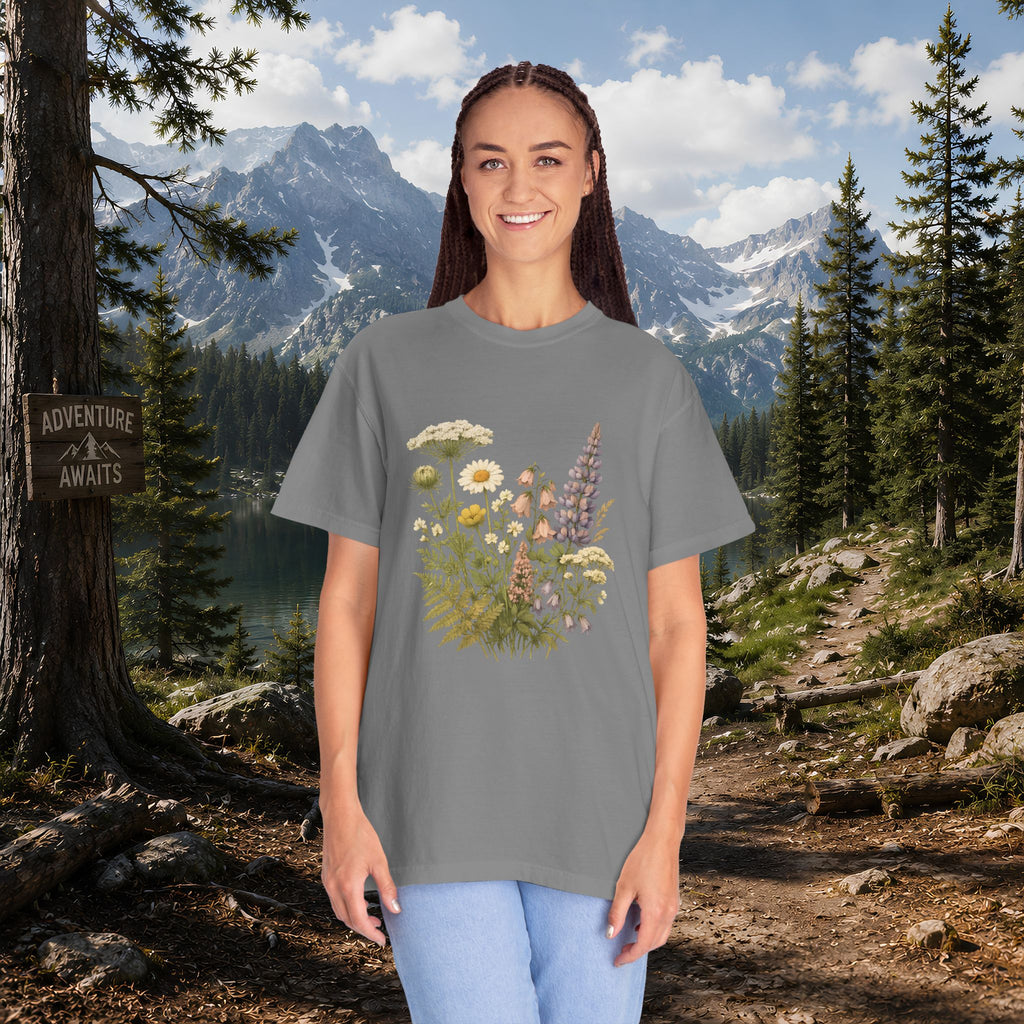 Wildflower Bouquet T-shirt | Botanical Meadow Floral Print