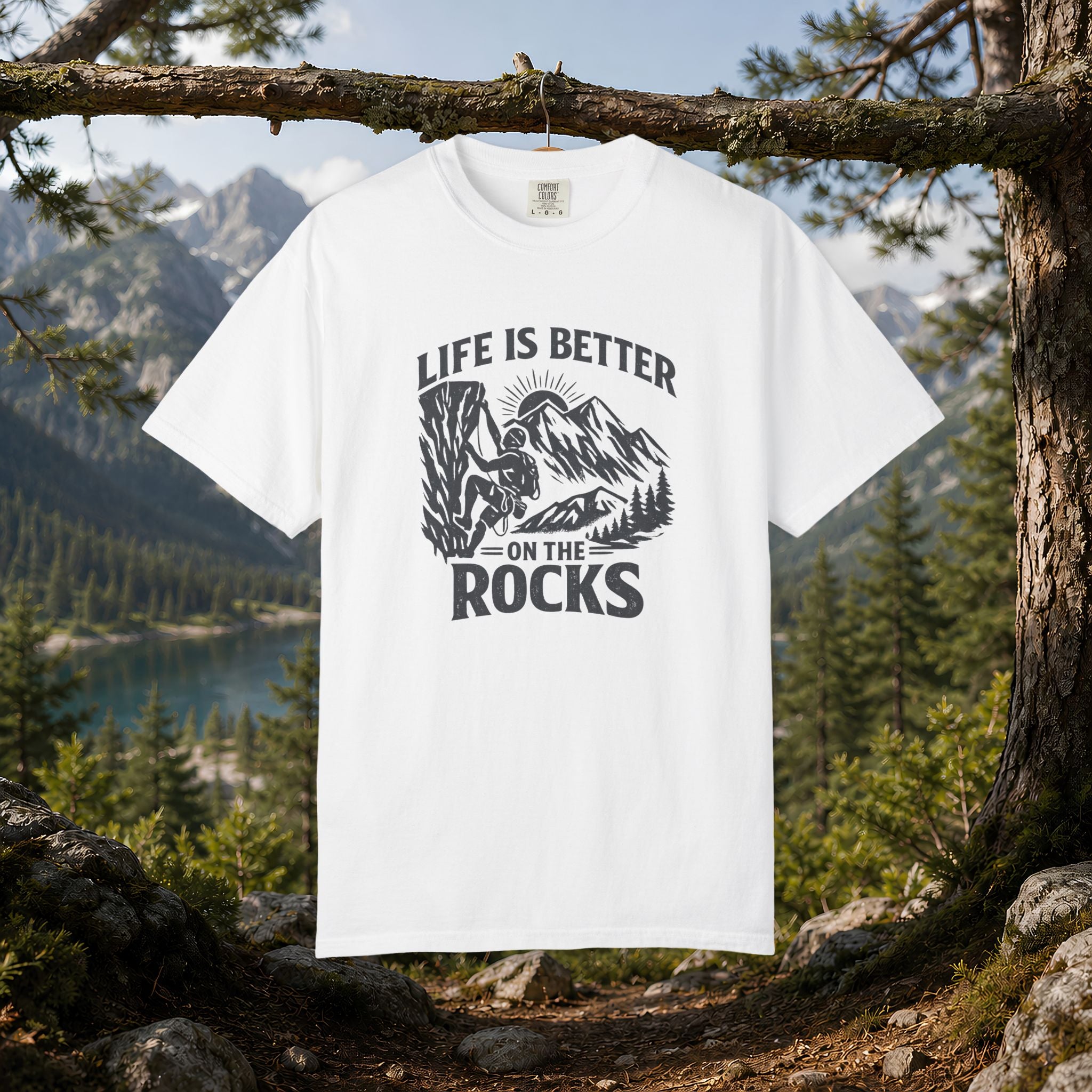 Life Is Better on the Rocks Mountain T-Shirt - Climbing Tee