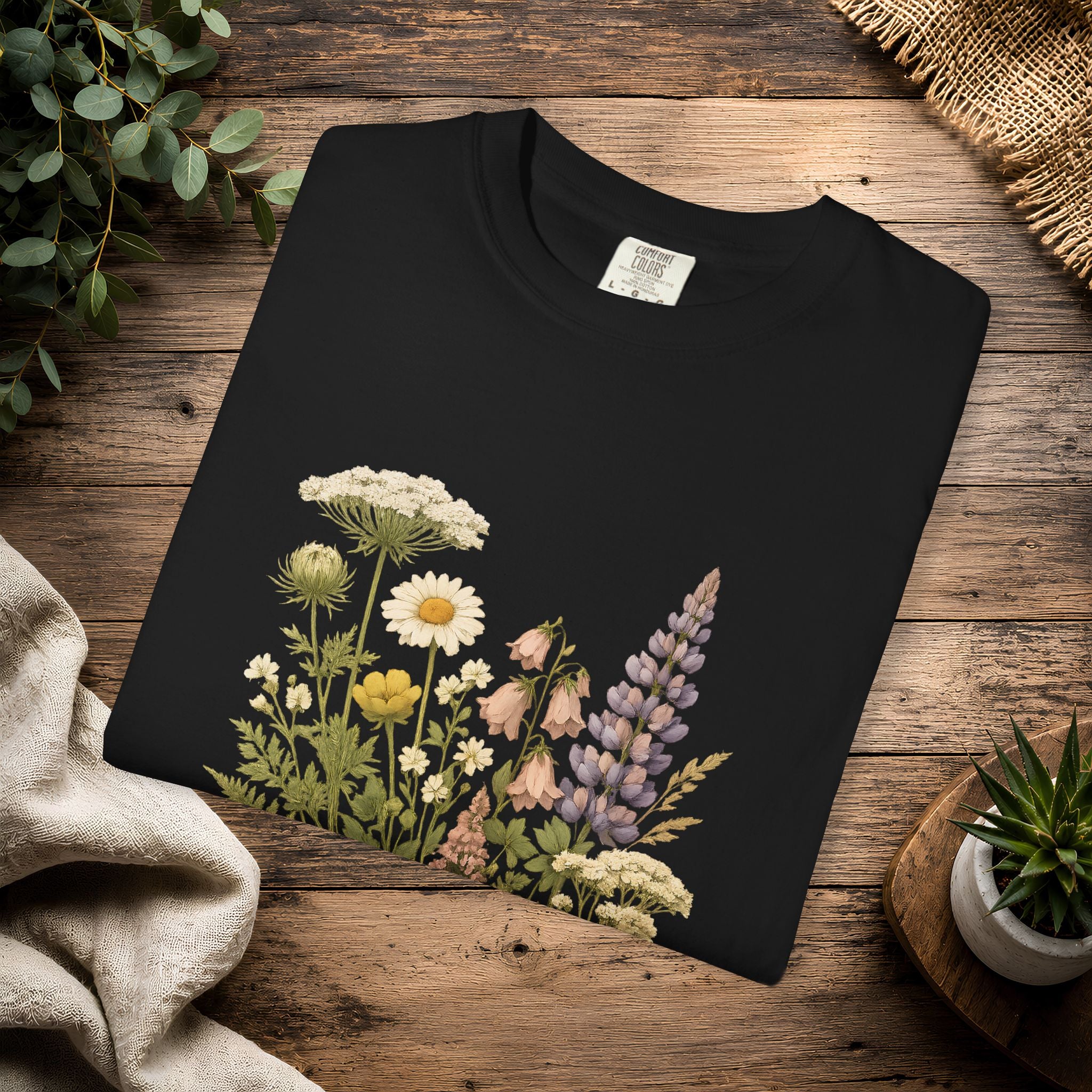 Wildflower Bouquet T-shirt | Botanical Meadow Floral Print
