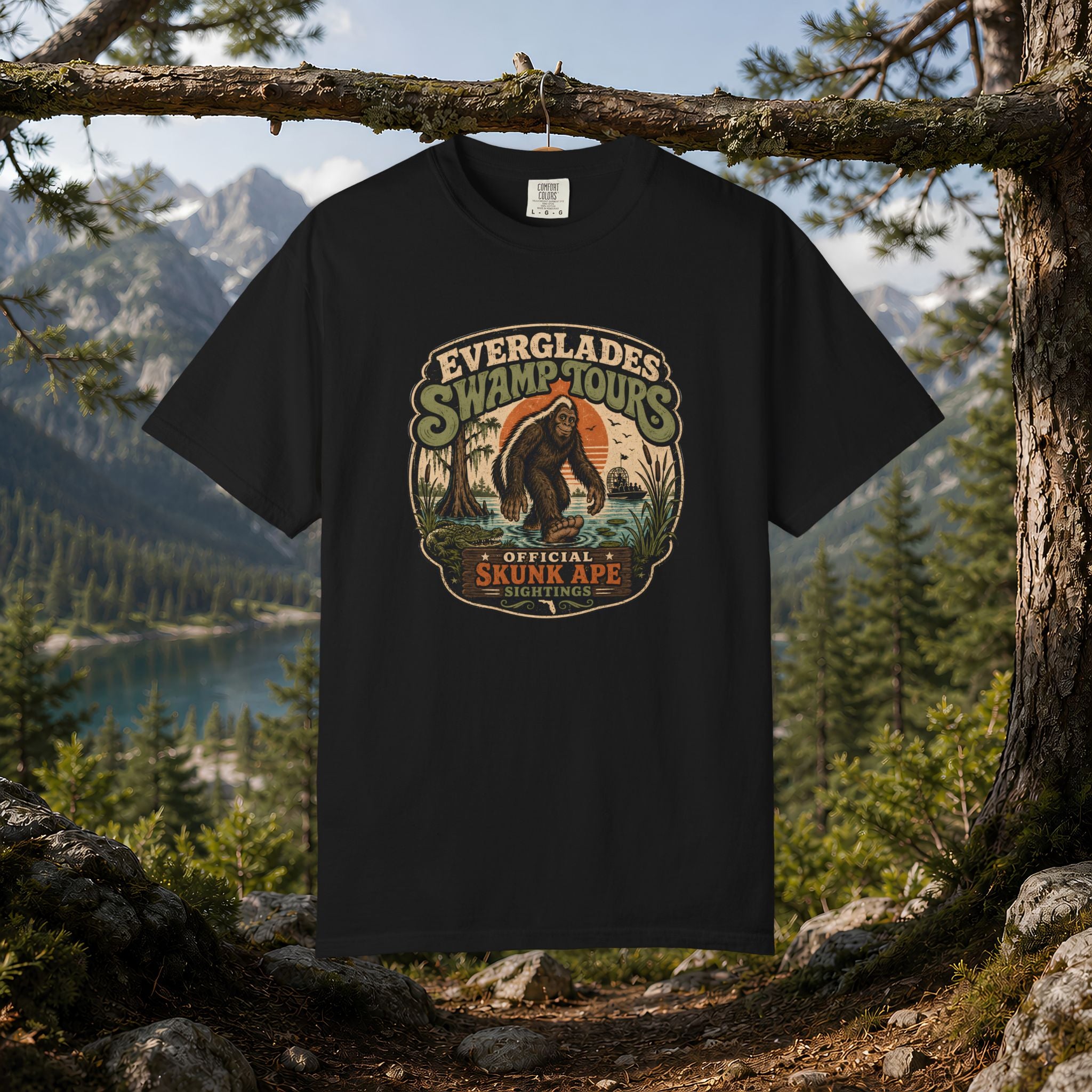 Everglades Swamp Tours T‑Shirt — Official Skunk Ape Vintage Graphic