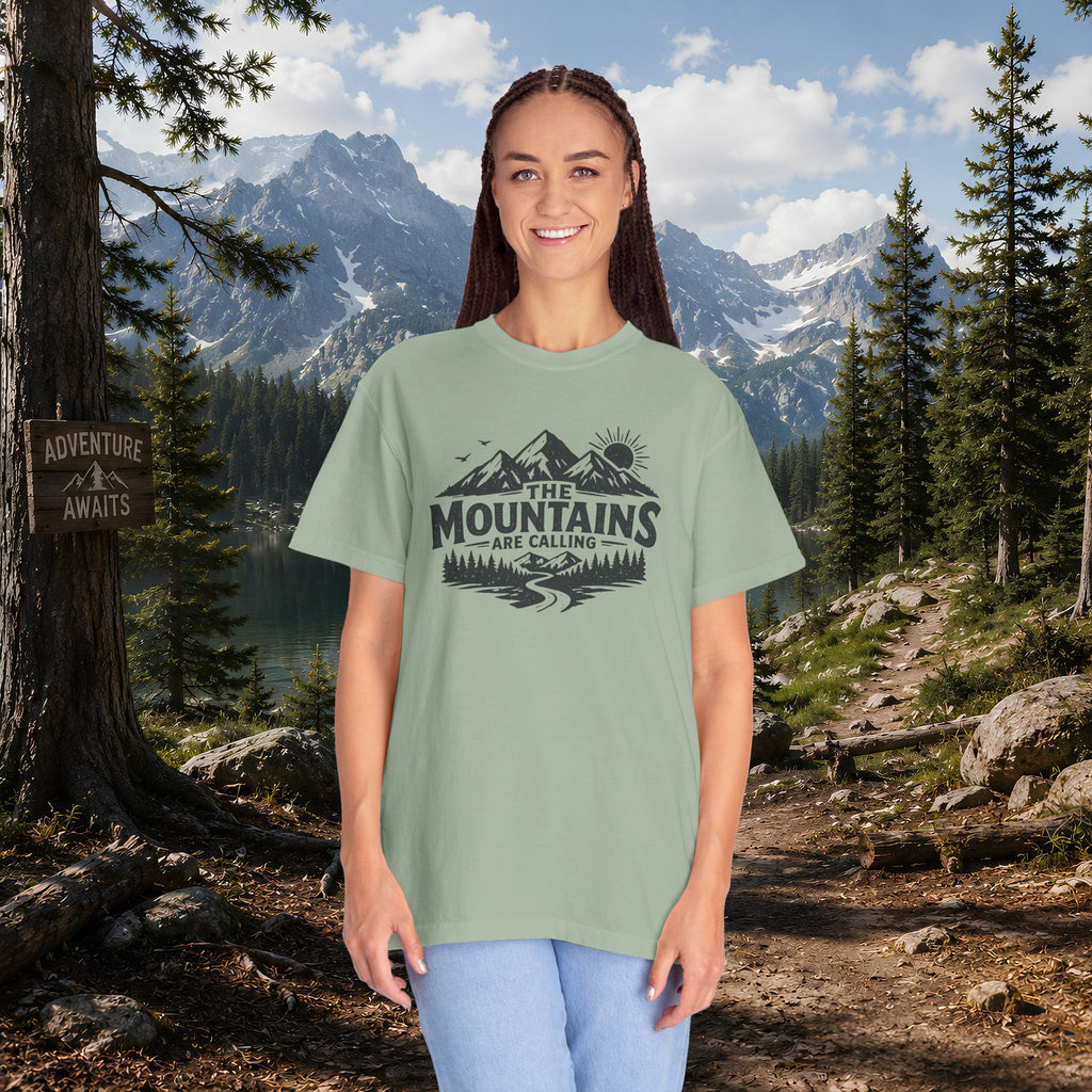 Mountains Are Calling T-Shirt — Outdoor Adventure Graphic Tee