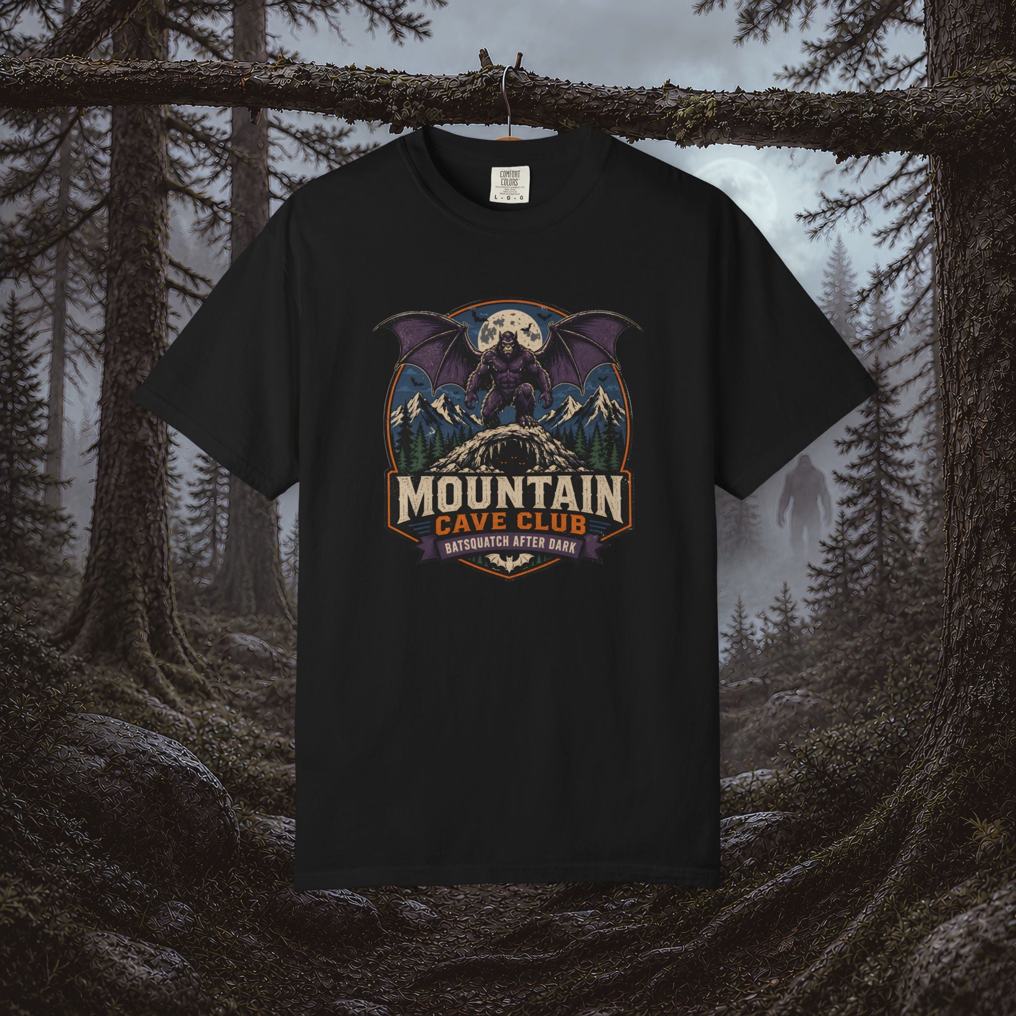 Batsquatch Mountain Cave Club Tee — Vintage Adventure T-Shirt