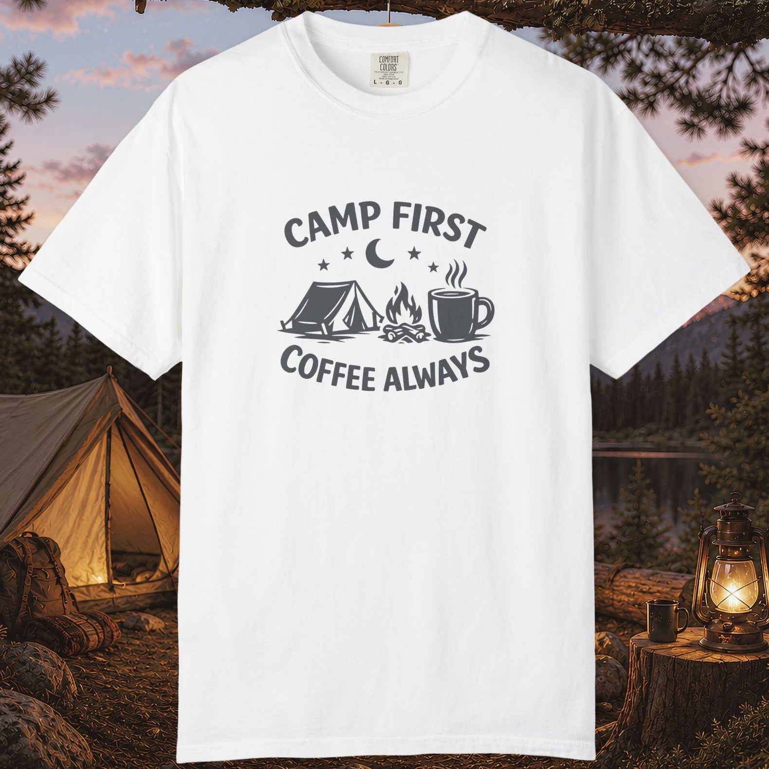 Camp First Coffee Always T-Shirt