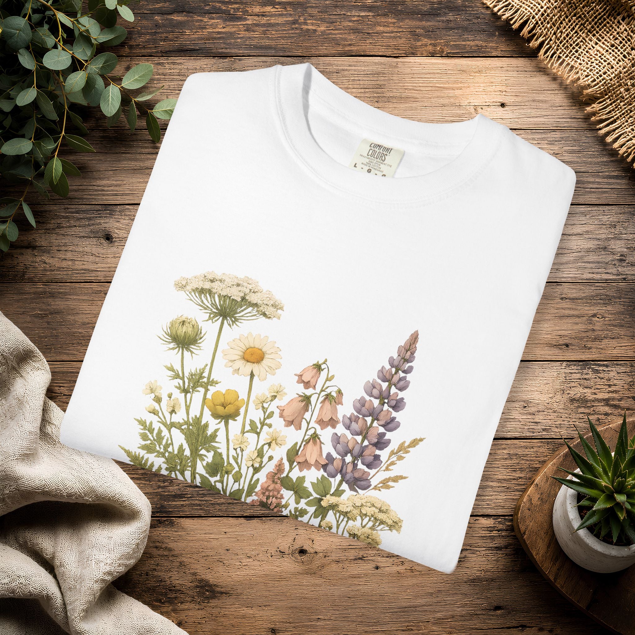Wildflower Bouquet T-shirt | Botanical Meadow Floral Print
