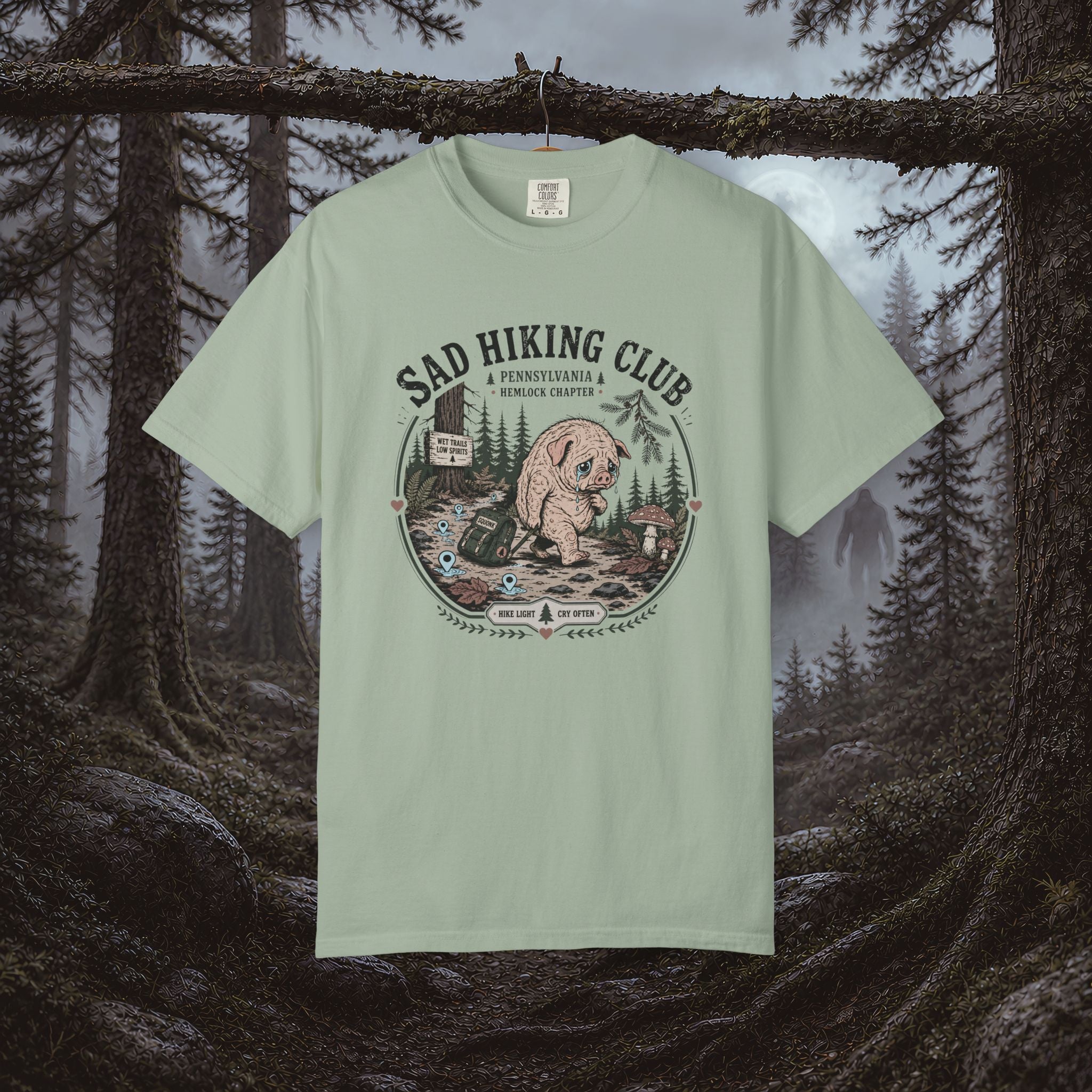 Squonk Sad Hiking Club T-Shirt — Vintage Mountain Camping Tee