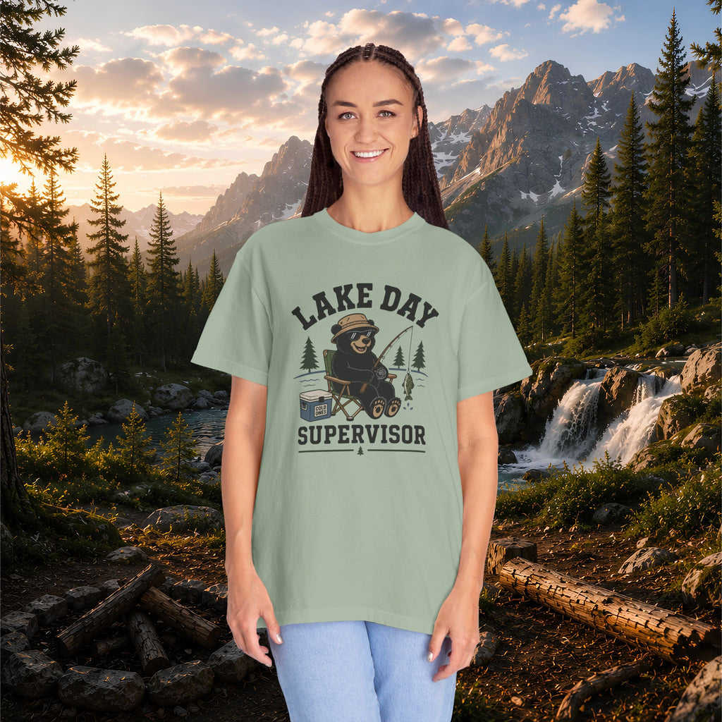 Lake Day Supervisor T-Shirt — Funny Camping & Fishing Shirt