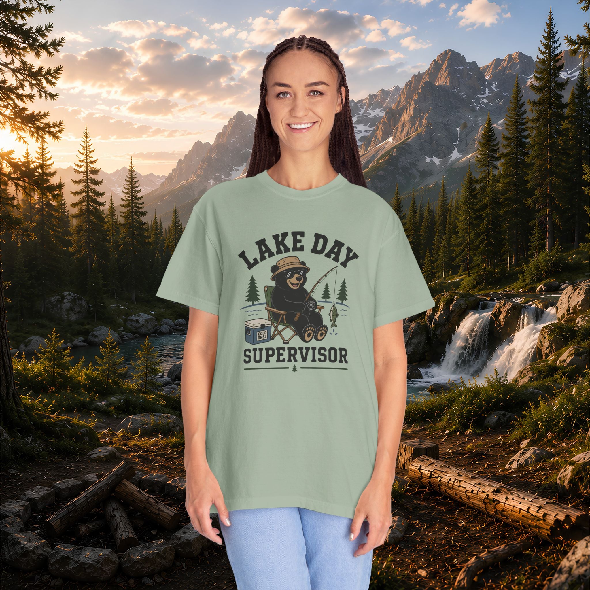 Lake Day Supervisor T-Shirt — Funny Camping & Fishing Shirt