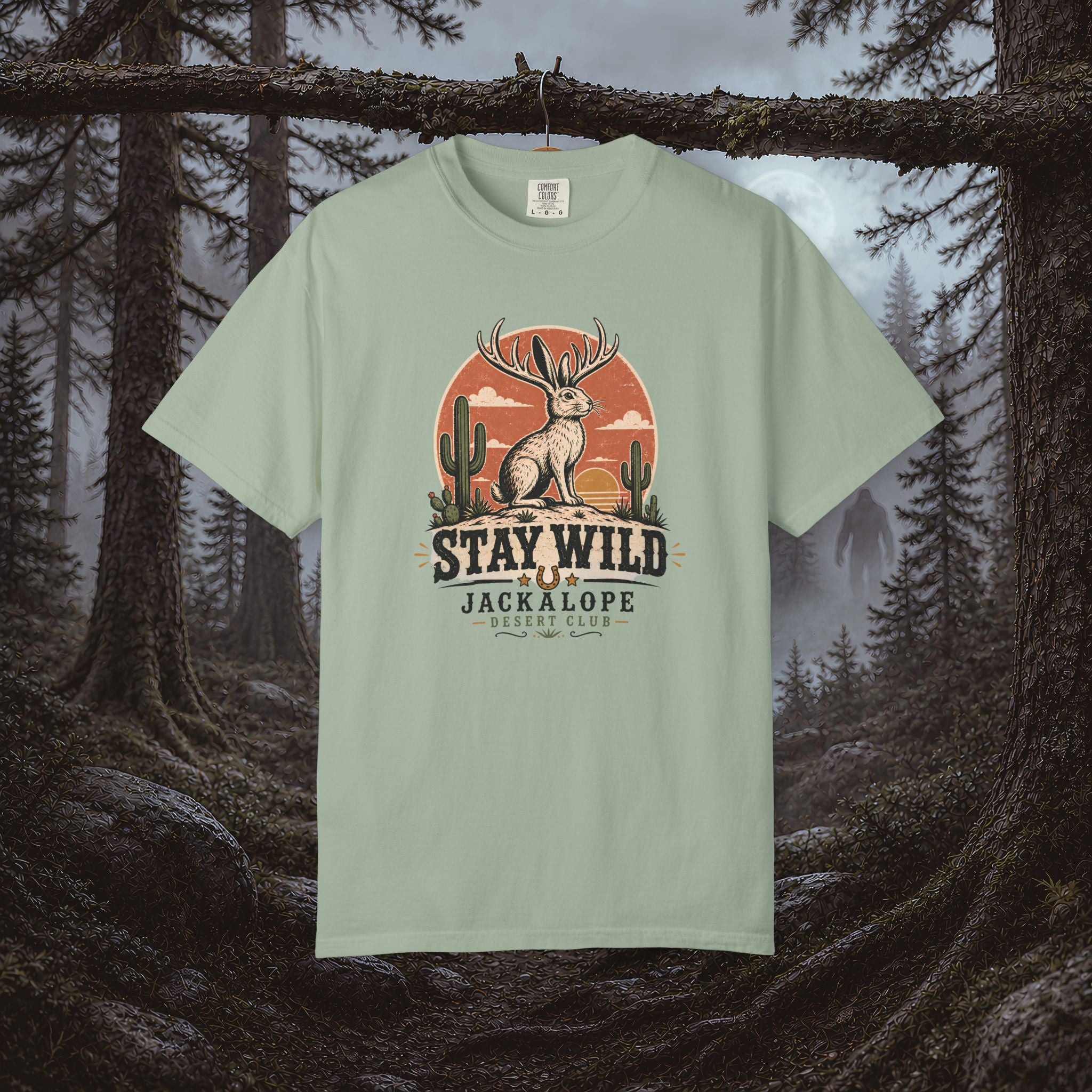 Stay Wild Jackalope T-Shirt — Vintage Desert Adventure Tee