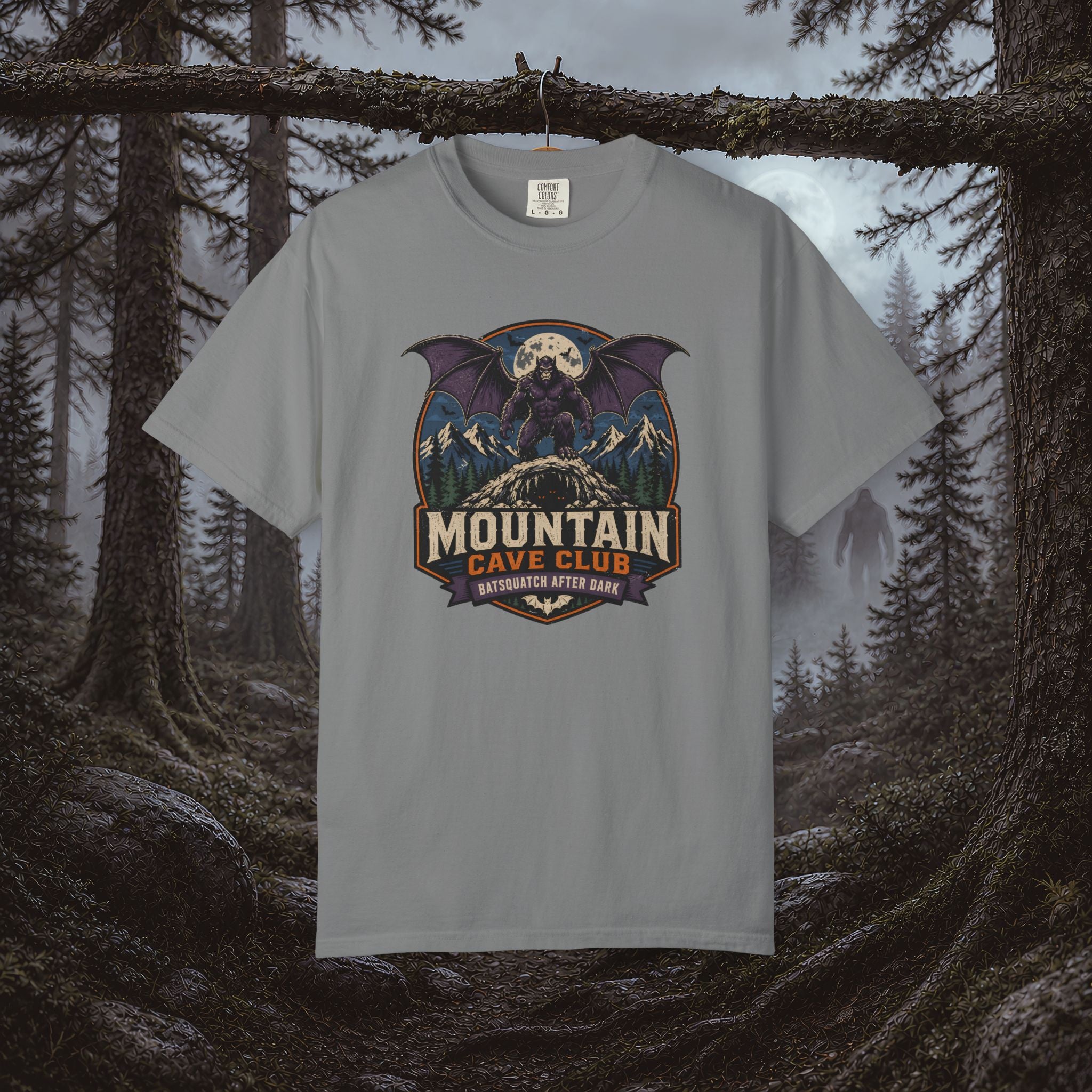 Batsquatch Mountain Cave Club Tee — Vintage Adventure T-Shirt