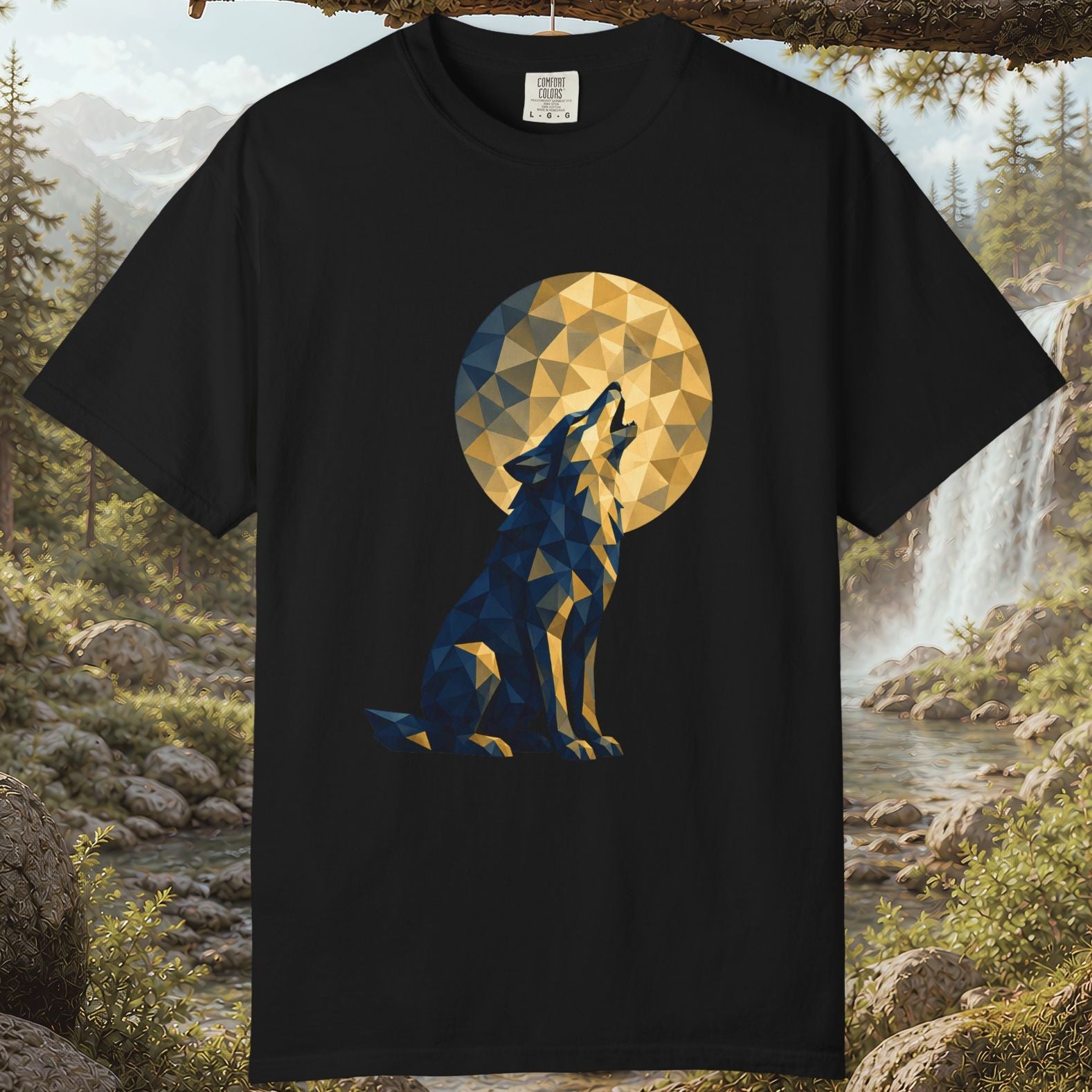 Geometric Howling Wolf T-Shirt