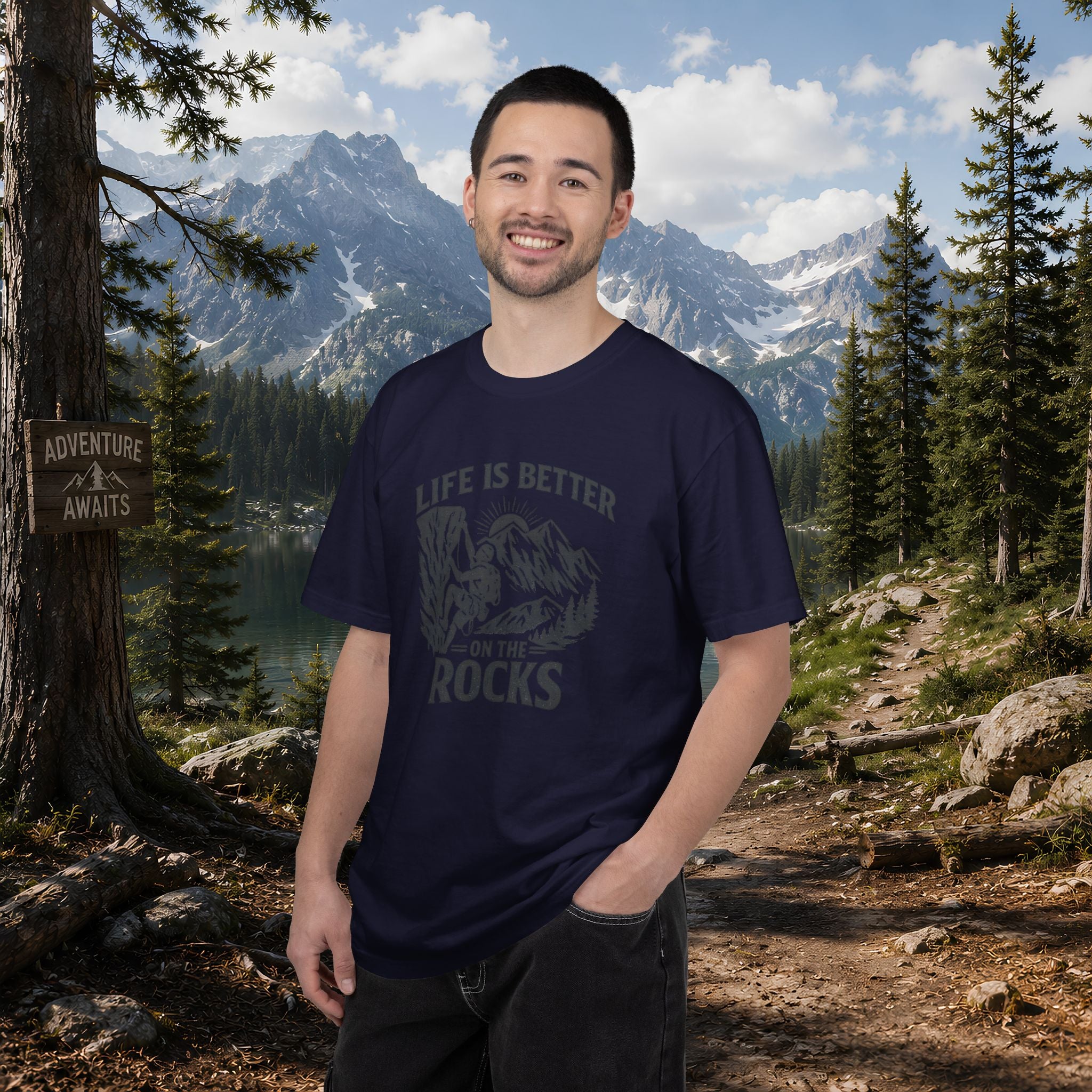 Life Is Better on the Rocks Mountain T-Shirt - Climbing Tee