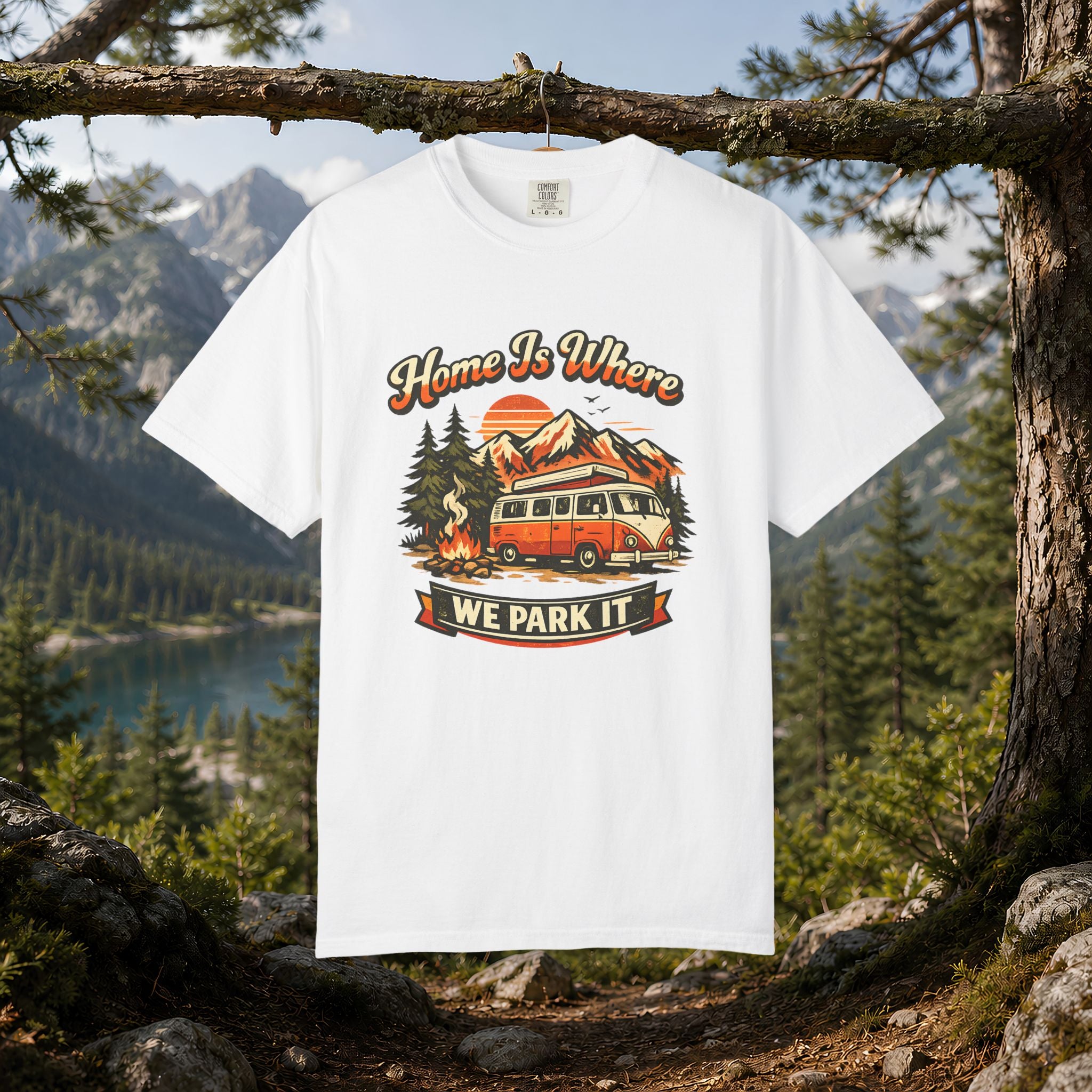 "Home Is Where We Park It" Camper Van Graphic Tee