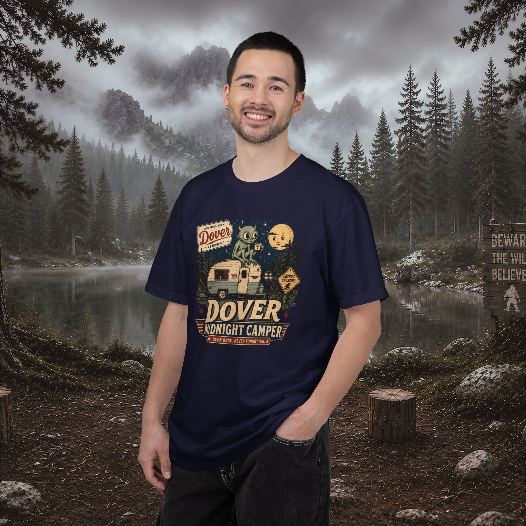 Dover Demon Midnight Camper T-Shirt — Vintage RV Camping Tee
